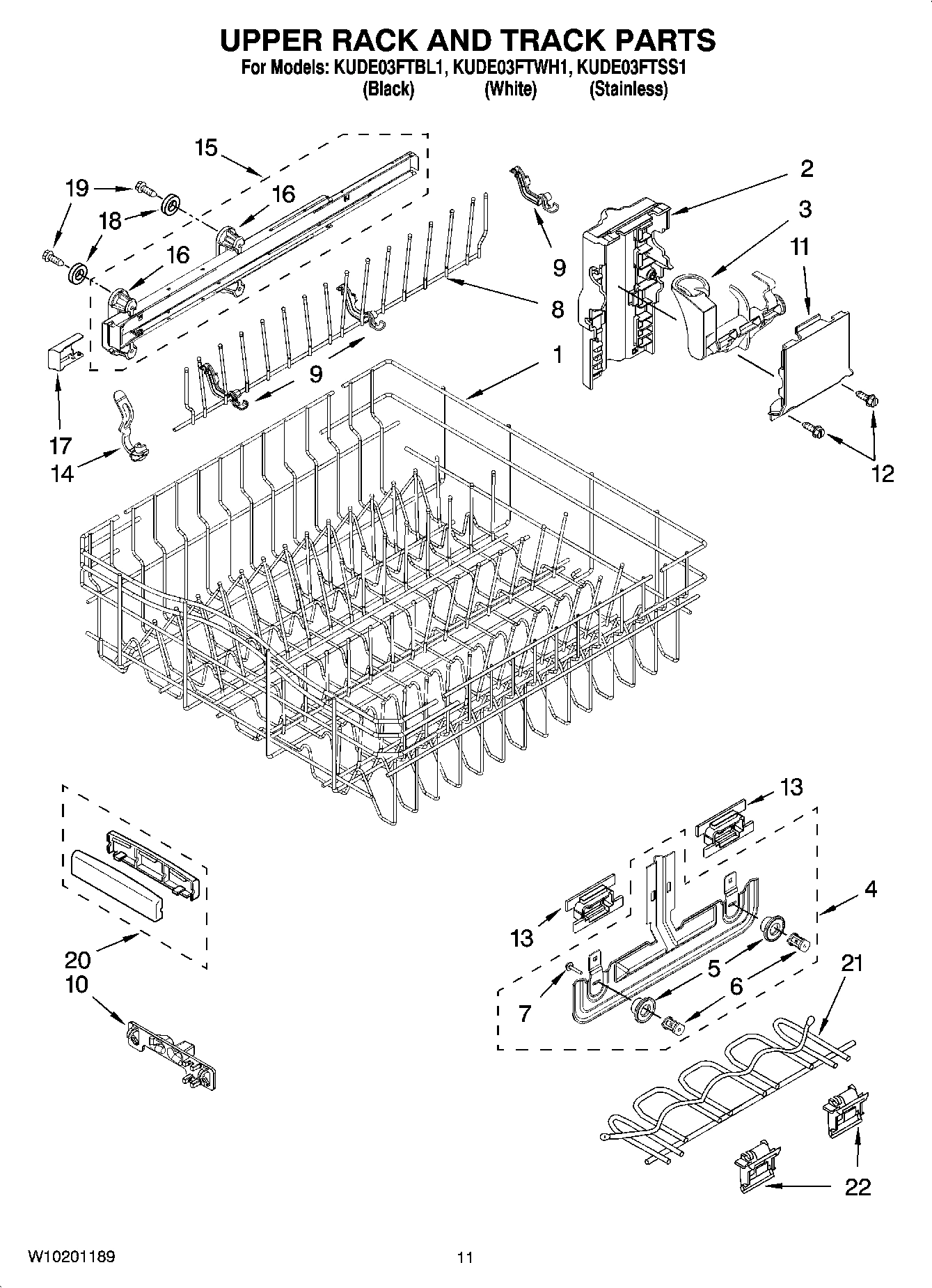 09 - UPPER RACK AND TRACK PARTS