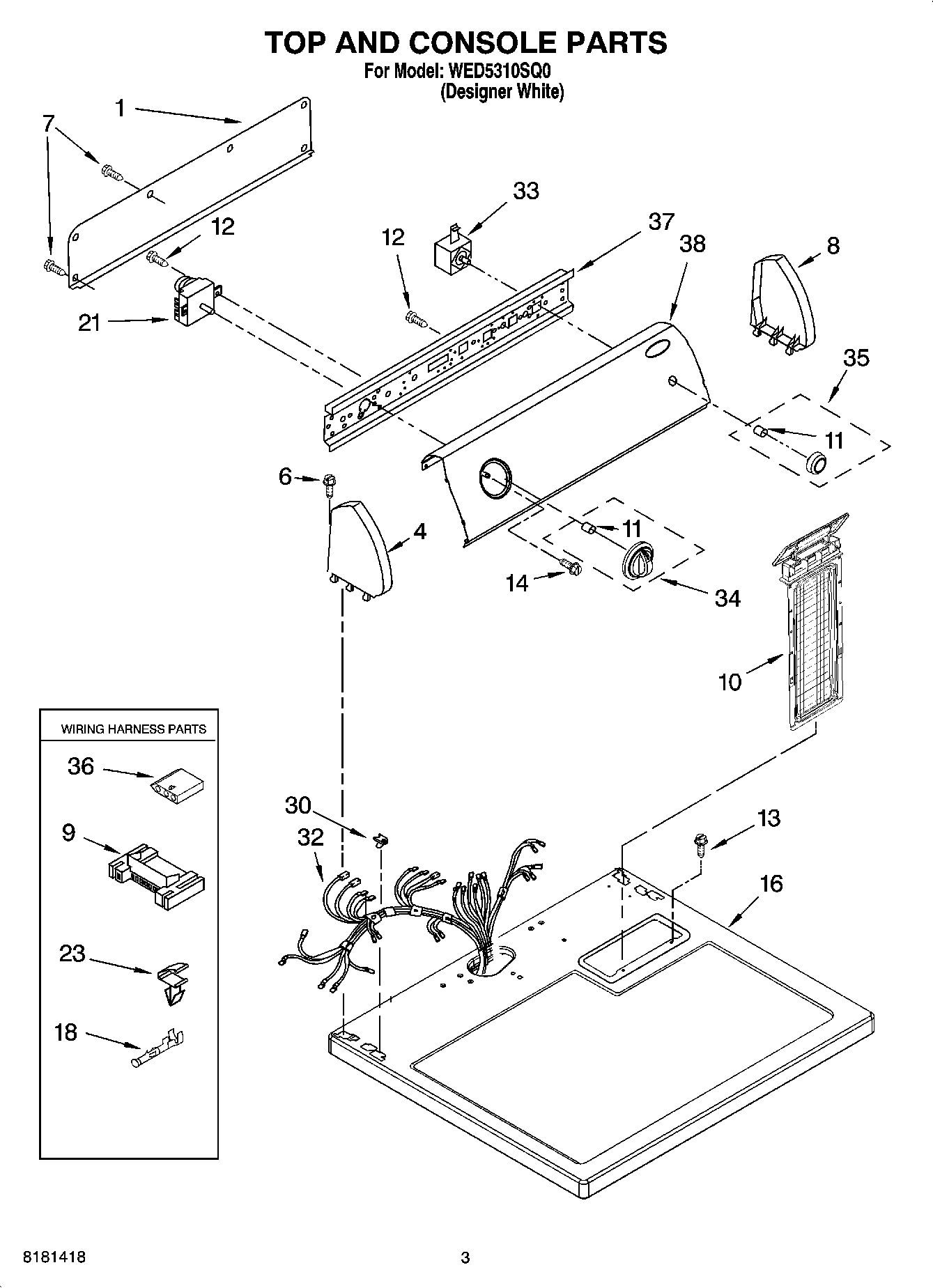 02 - TOP AND CONSOLE PARTS