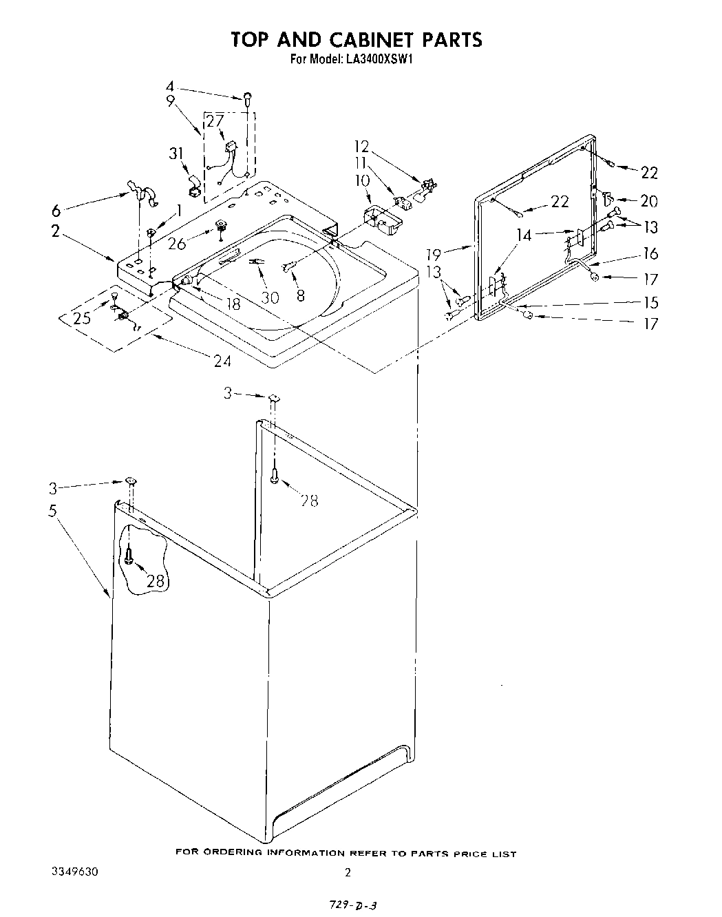 02 - TOP AND CABINET , LITERATURE AND OPTIONAL