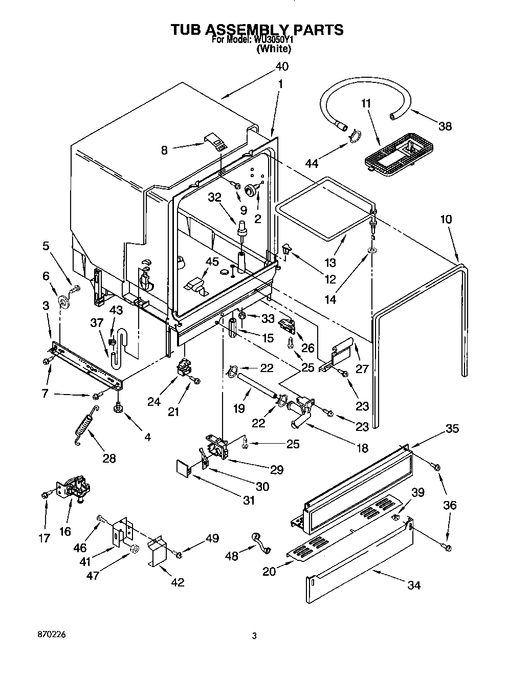 03 - TUB ASSEMBLY, LIT/OPTIONAL
