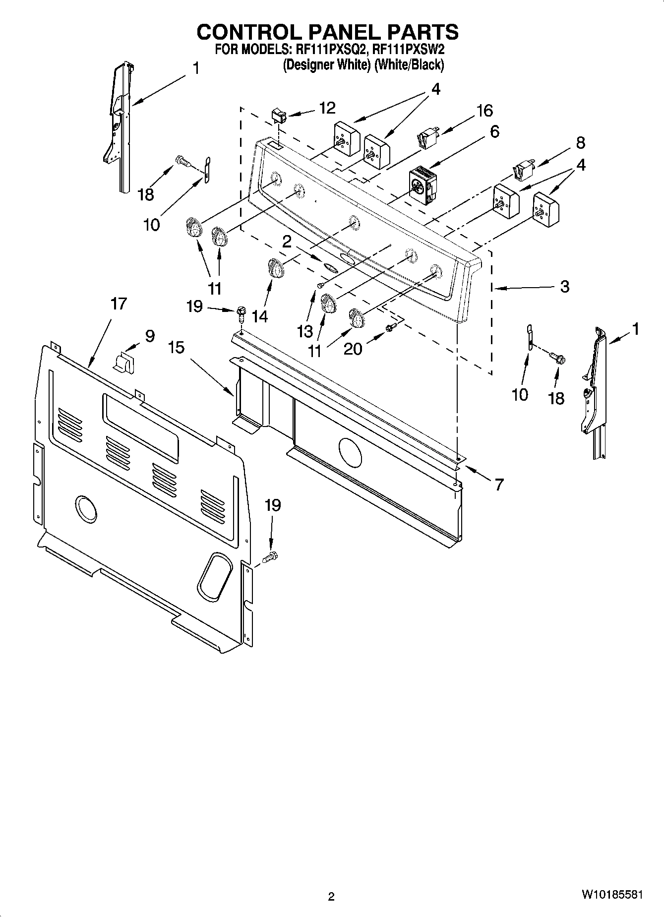 02 - CONTROL PANEL PARTS