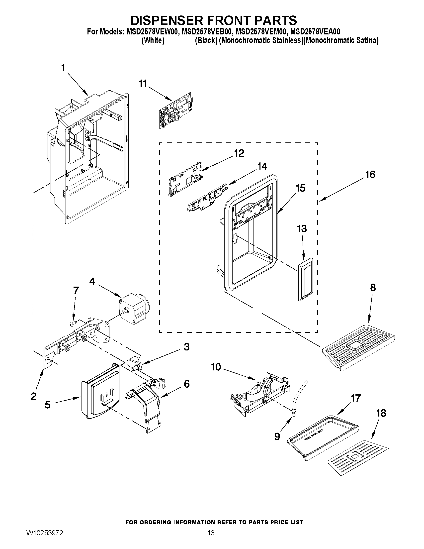 08 - DISPENSER FRONT PARTS