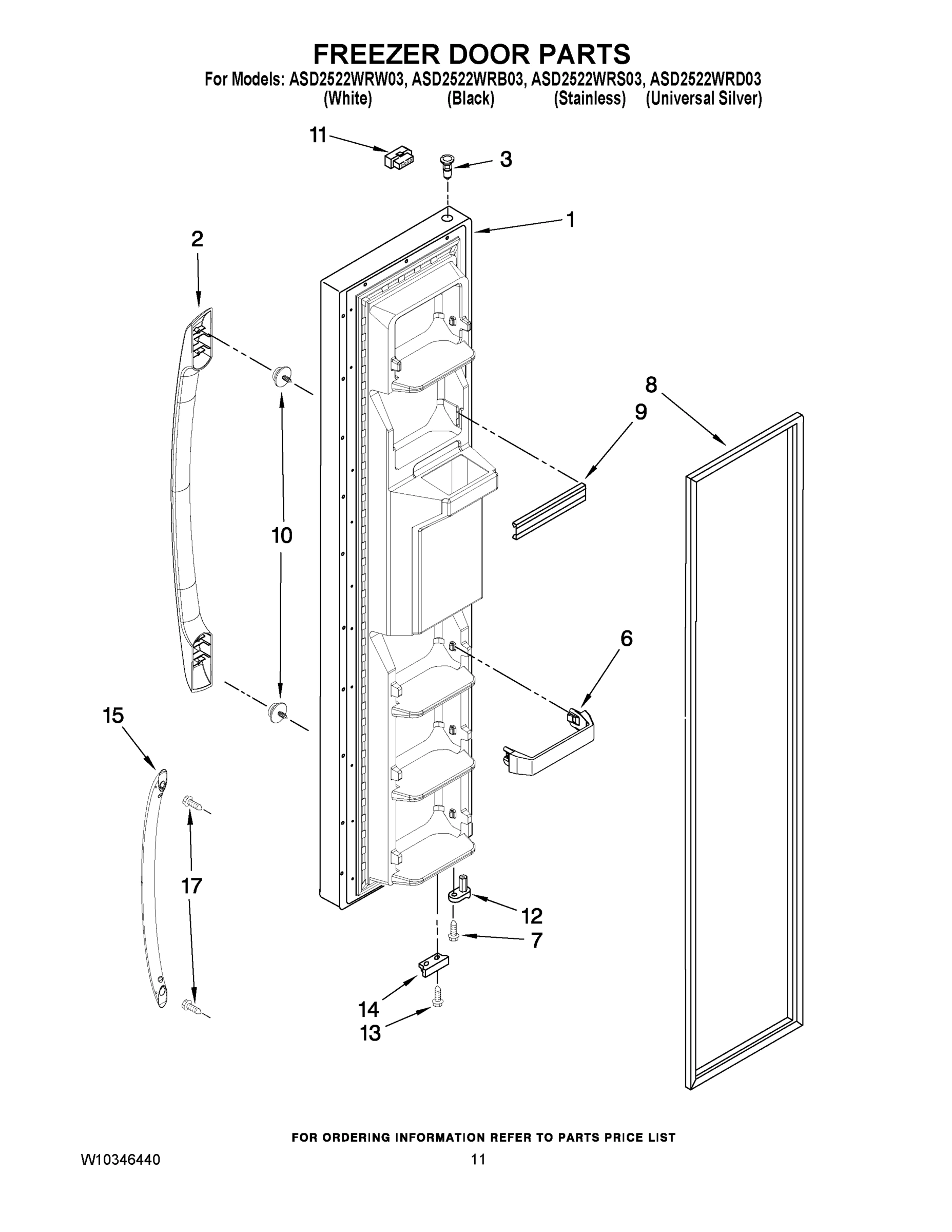 07 - FREEZER DOOR PARTS