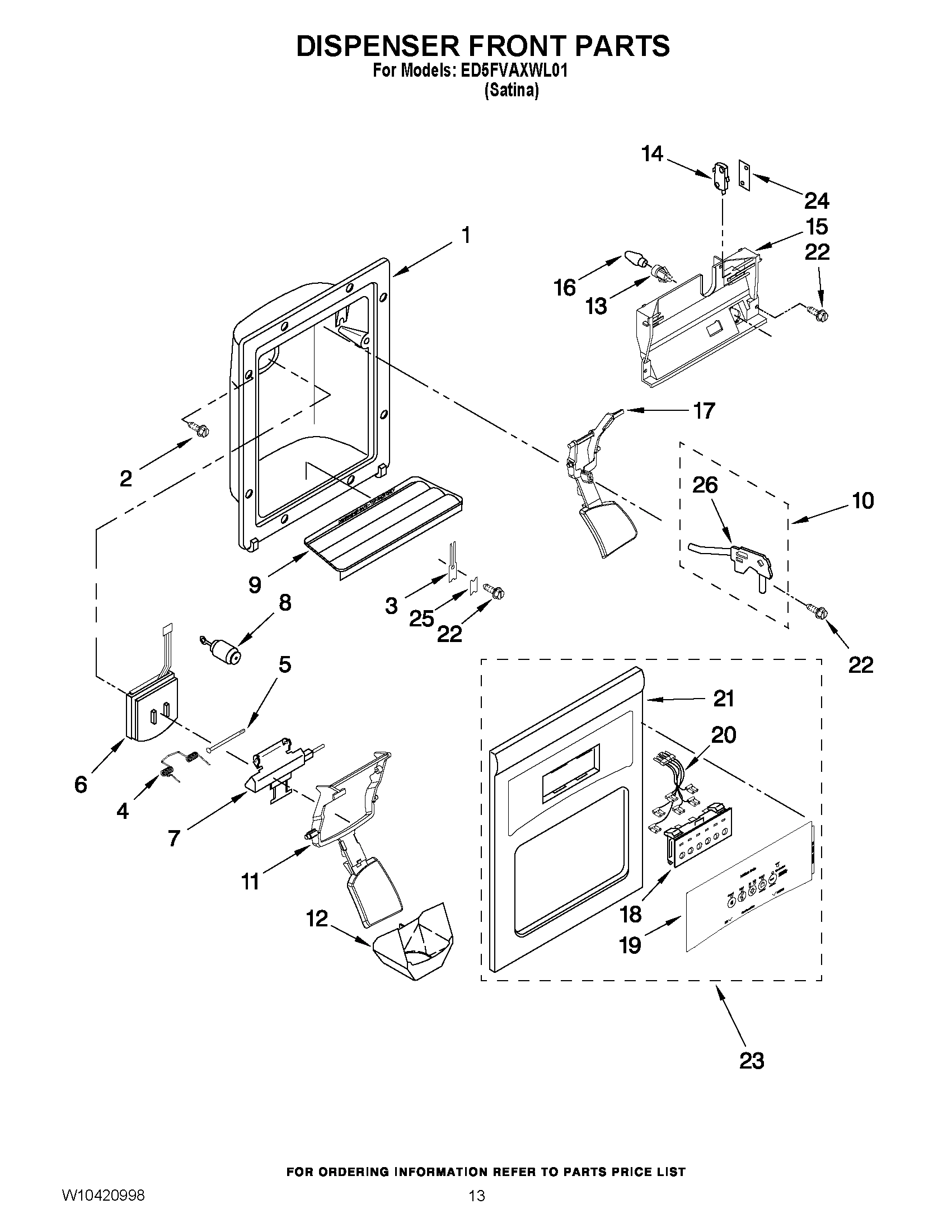 08 - DISPENSER FRONT PARTS