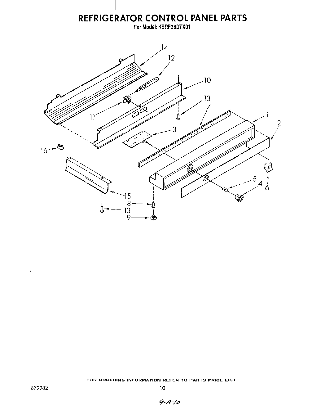 07 - REFRIGERATOR CONTROL PANEL