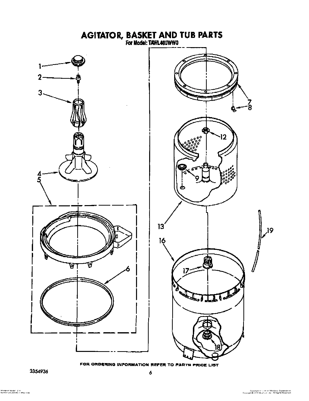 04 - AGITATOR, BASKET AND TUB