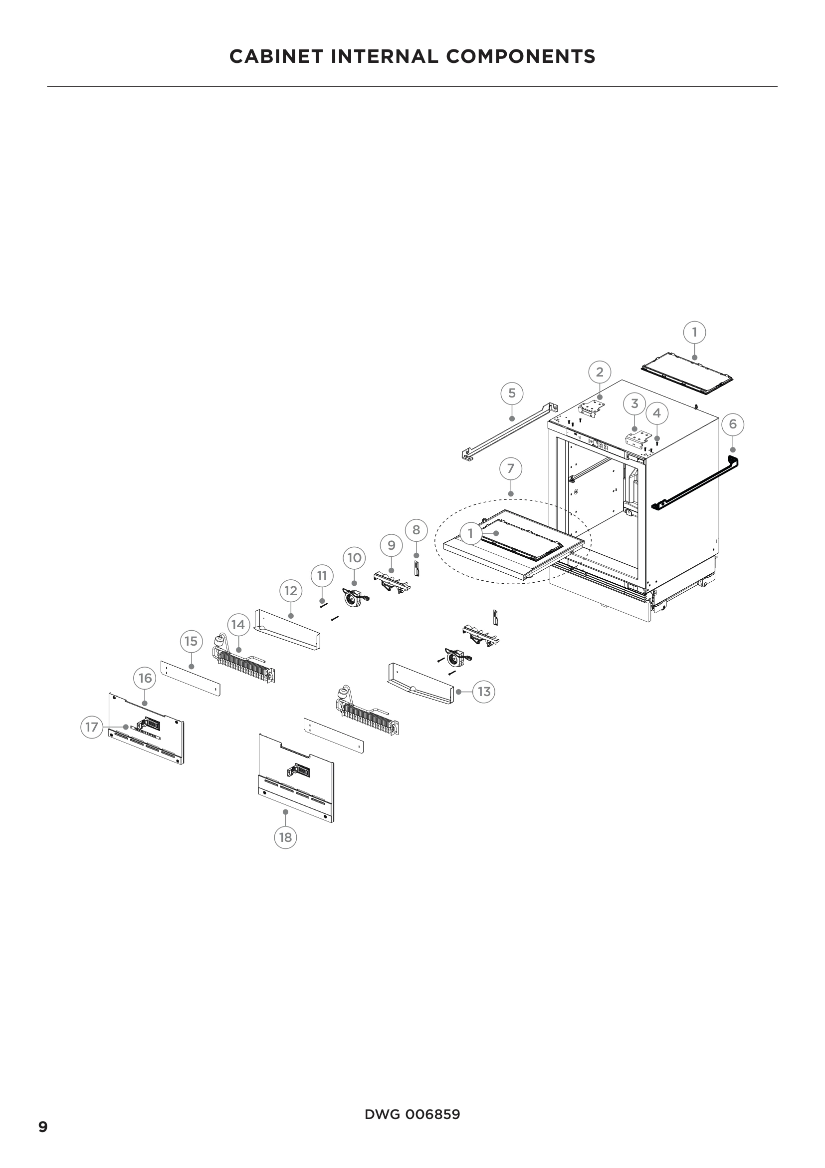 CABINET INTERNAL COMPONENTS