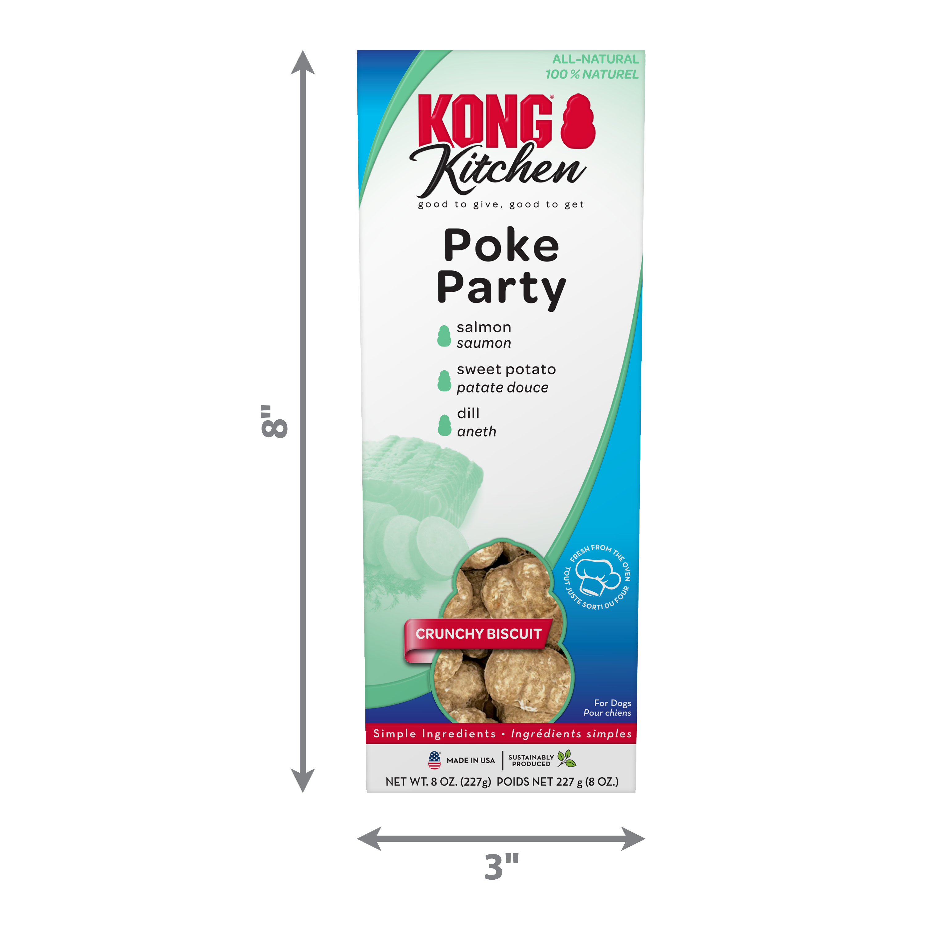 KONG Kitchen Crunchy Biscuit Poke Party onpack product image