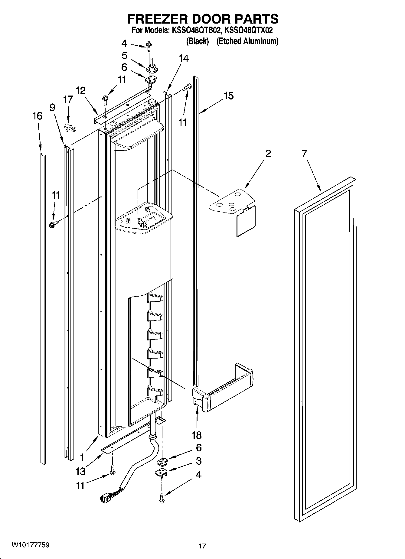 11 - FREEZER DOOR PARTS