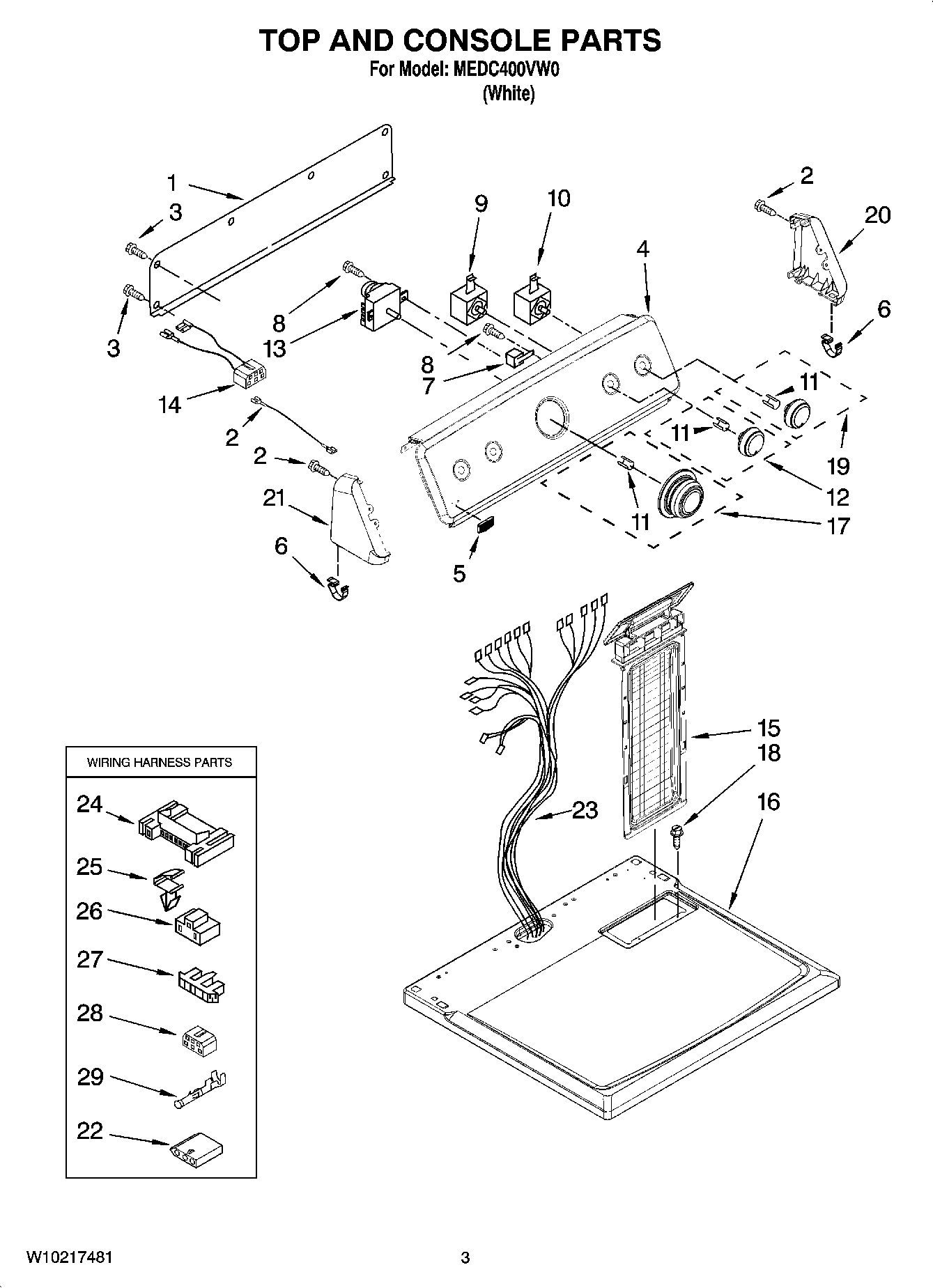 02 - TOP AND CONSOLE PARTS
