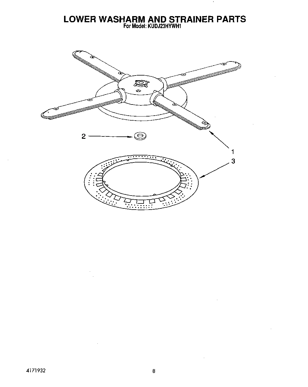 05 - LOWER WASHARM AND STRAINER
