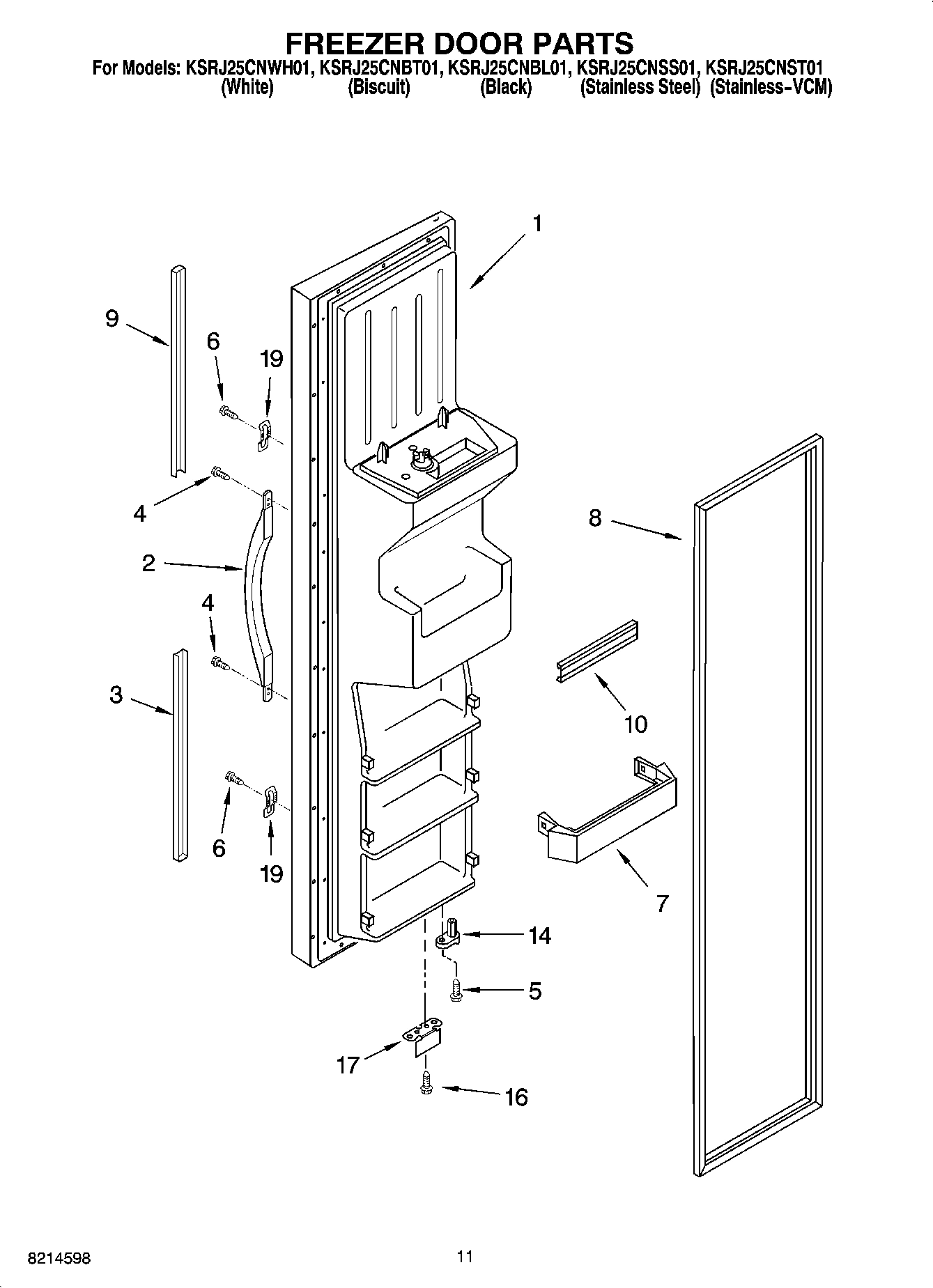 07 - FREEZER DOOR PARTS