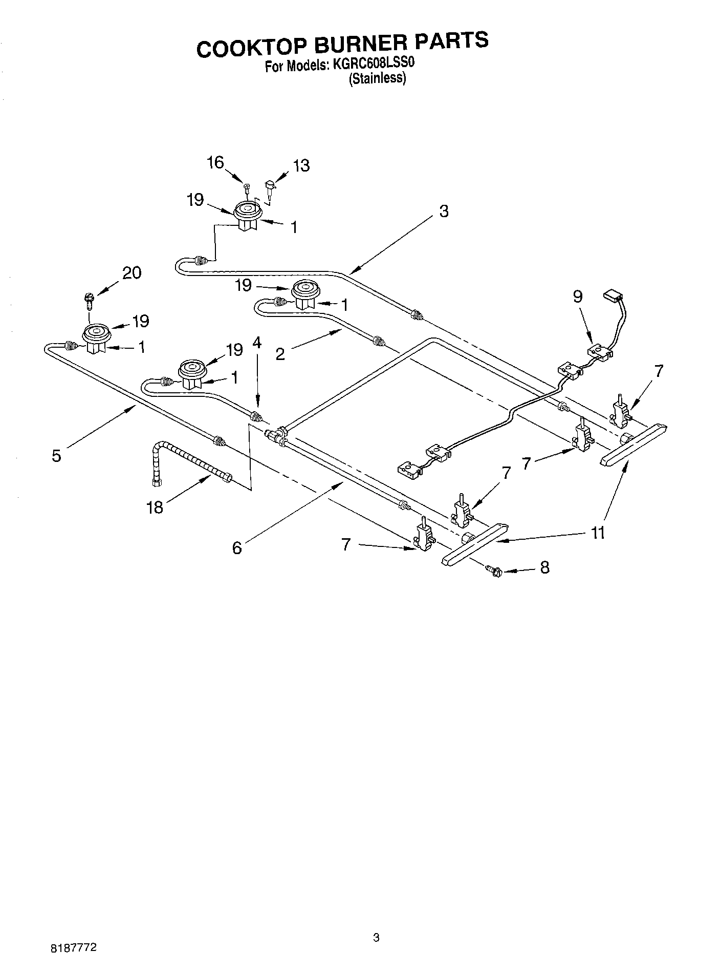 02 - COOKTOP BURNER PARTS