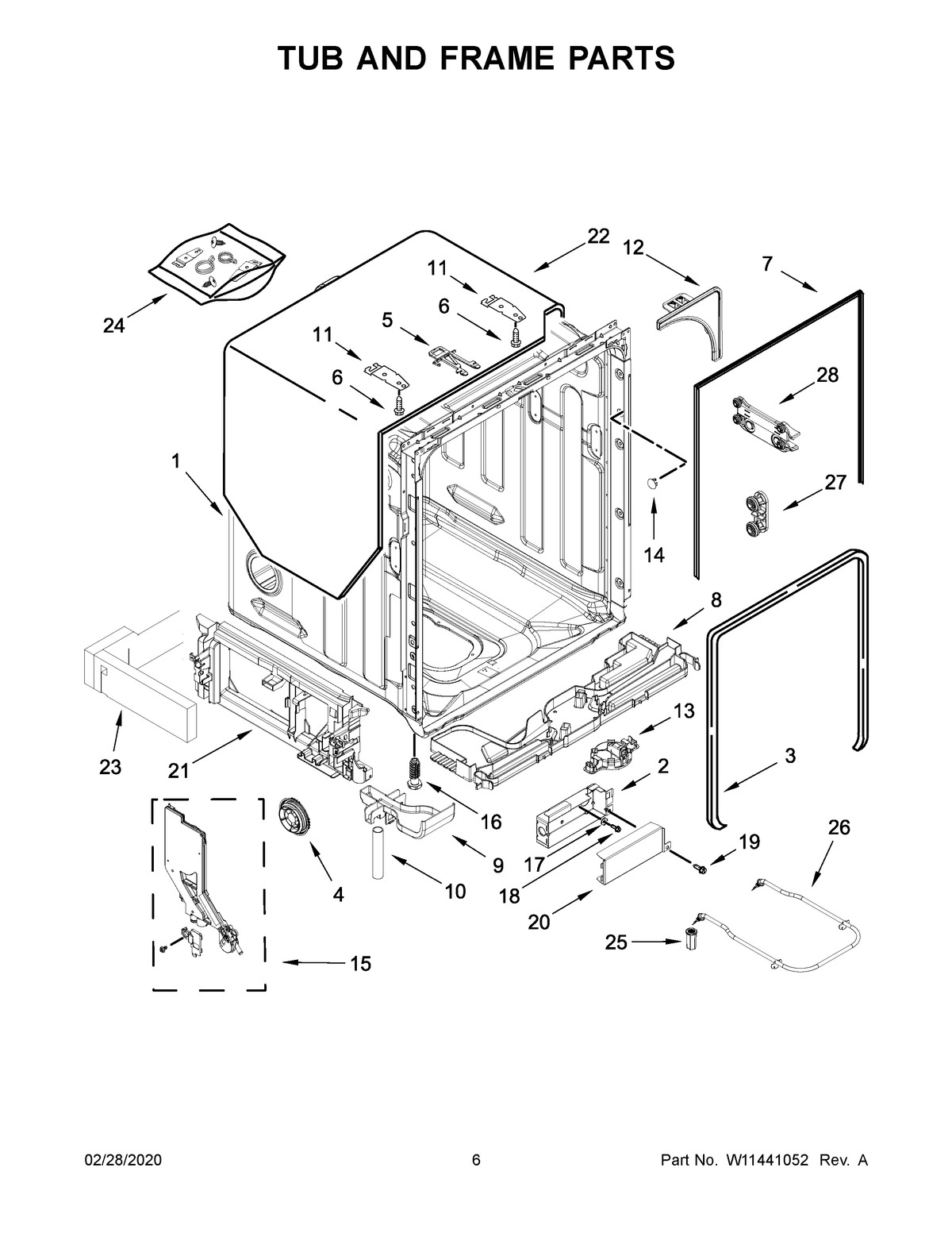 04 - TUB AND FRAME PARTS