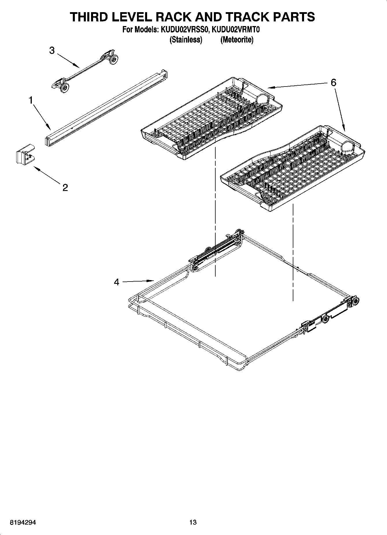 10 - THIRD LEVEL RACK AND TRACK PARTS