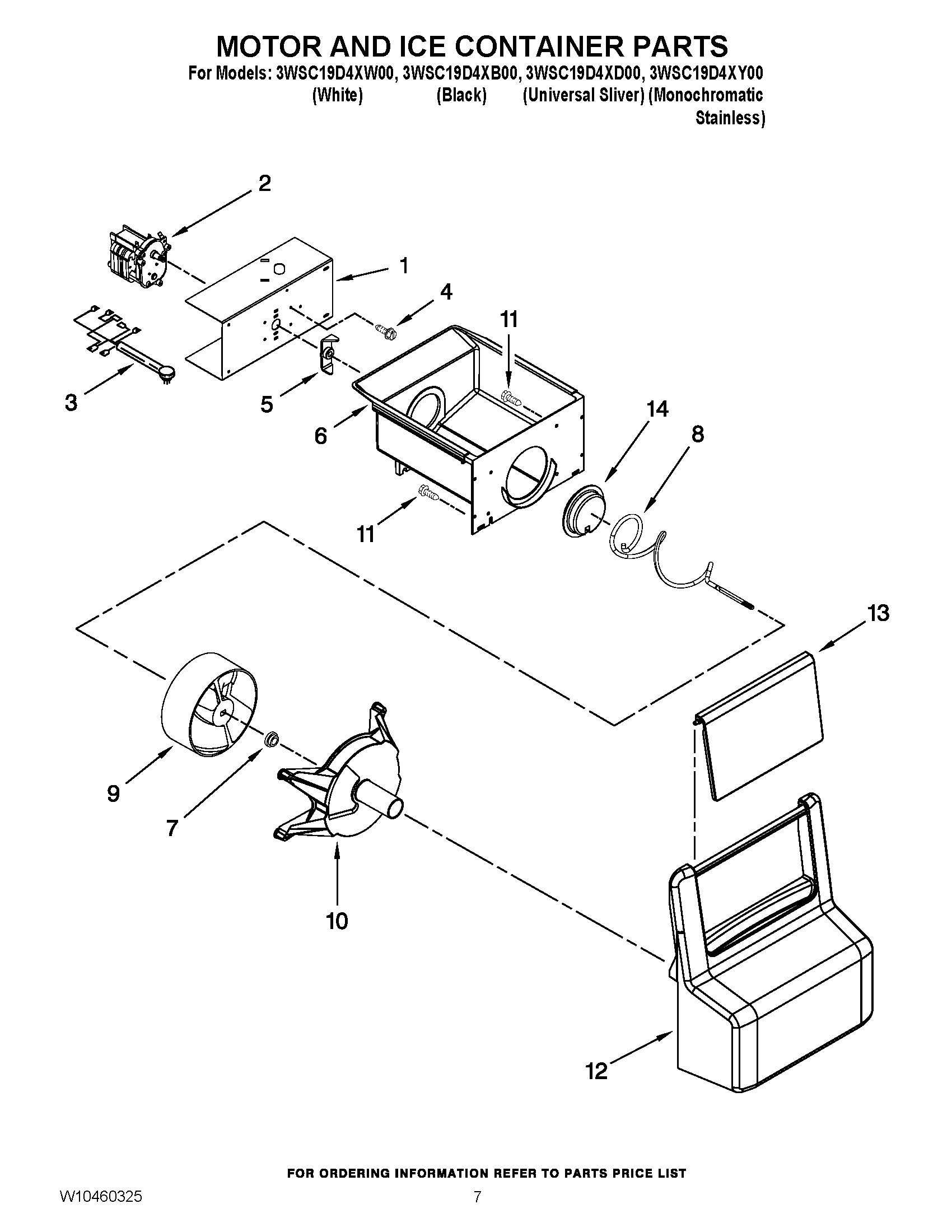 05 - MOTOR AND ICE CONTAINER PARTS