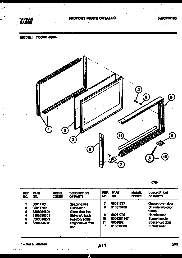09 - UPPER OVEN DOOR PARTS