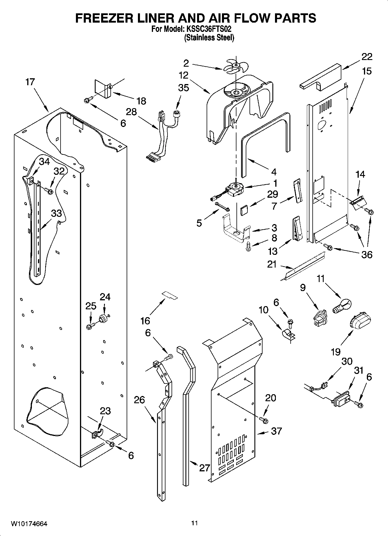 08 - FREEZER LINER AND AIR FLOW PARTS