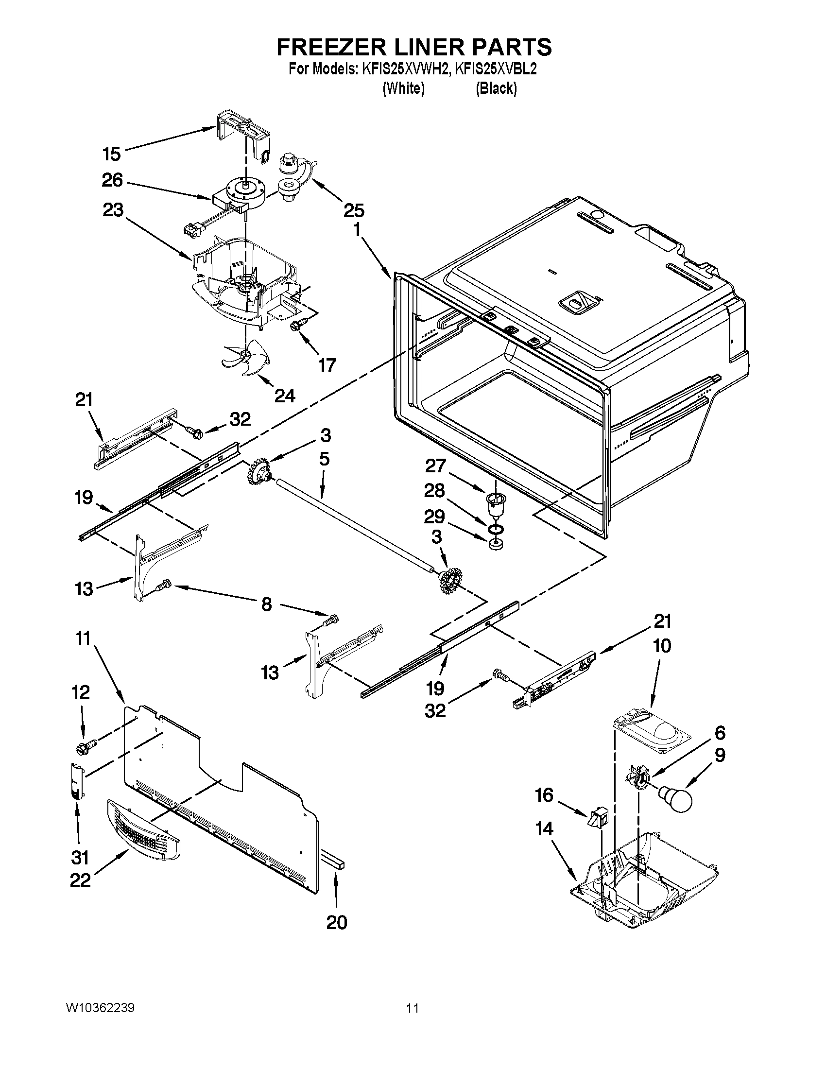 06 - FREEZER LINER PARTS