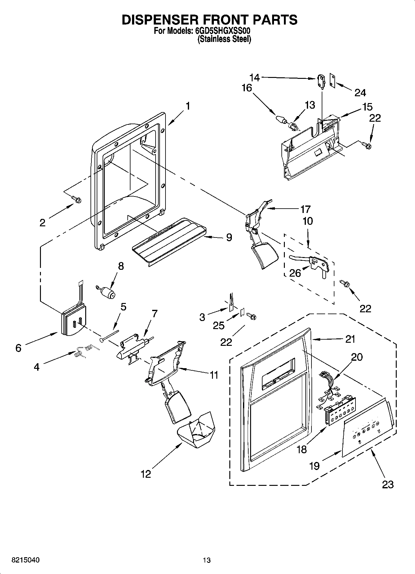 08 - DISPENSER FRONT PARTS