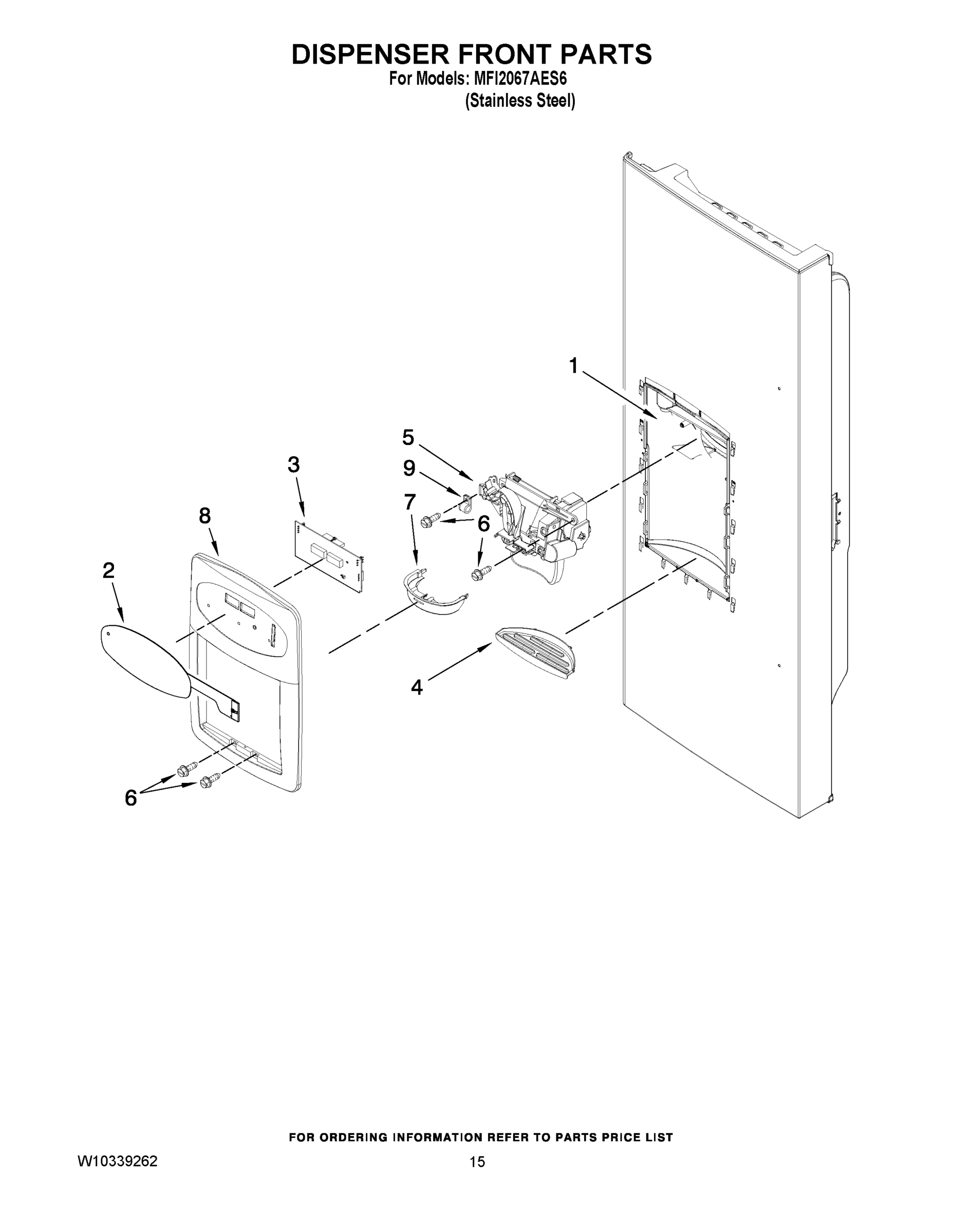 08 - DISPENSER FRONT PARTS