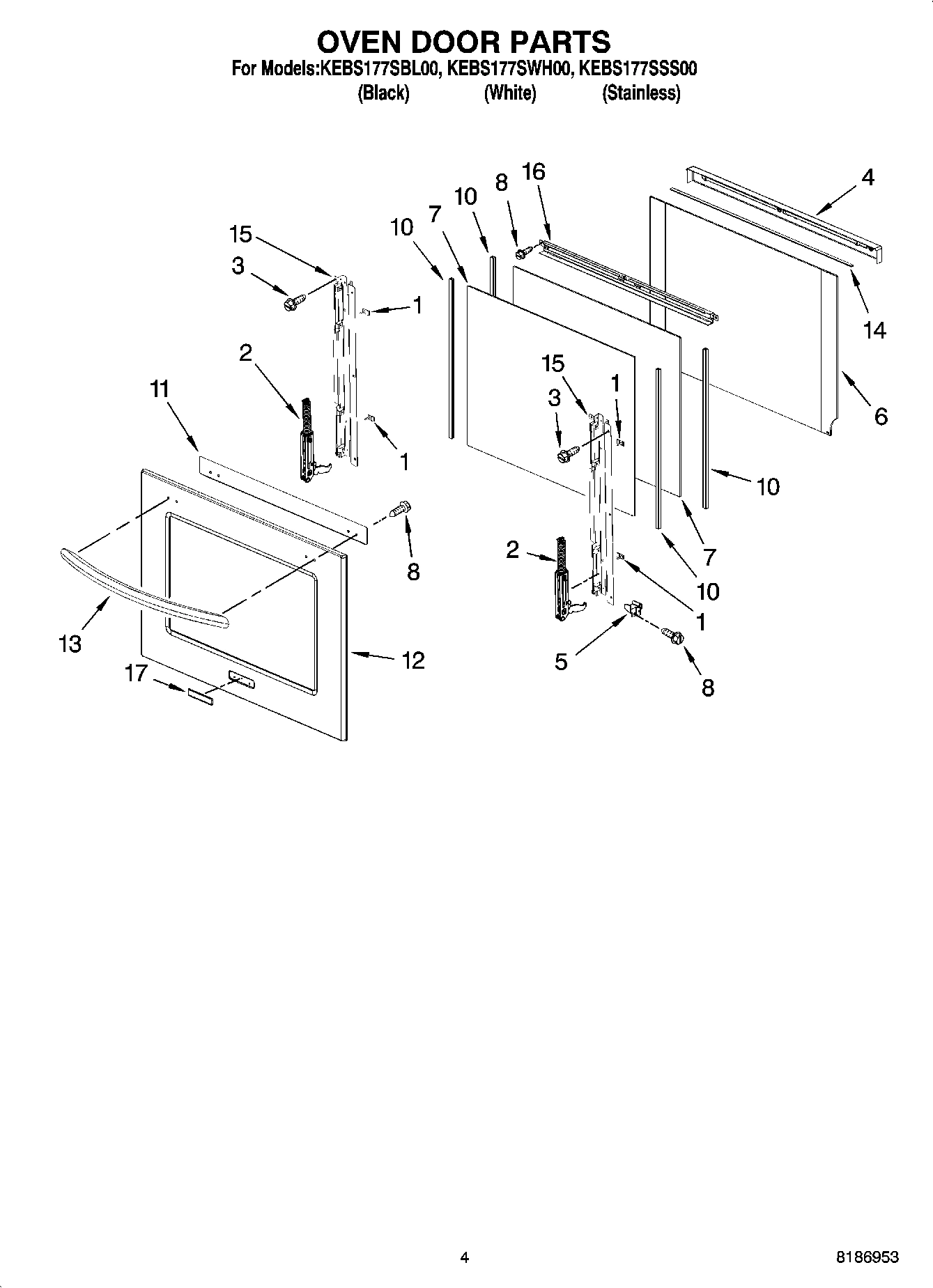 03 - OVEN DOOR PARTS