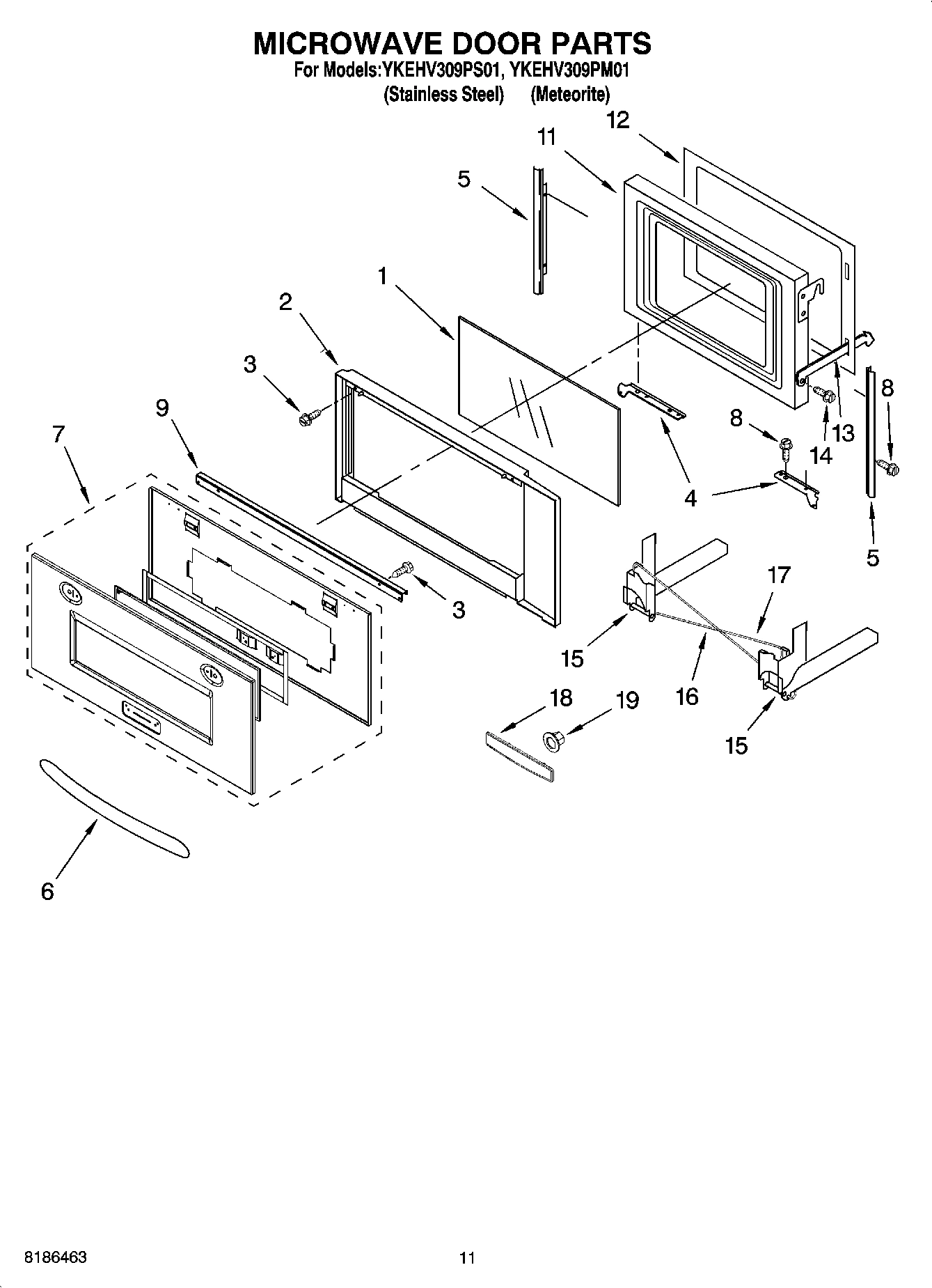 09 - MICROWAVE DOOR PARTS, OPTIONAL PARTS
