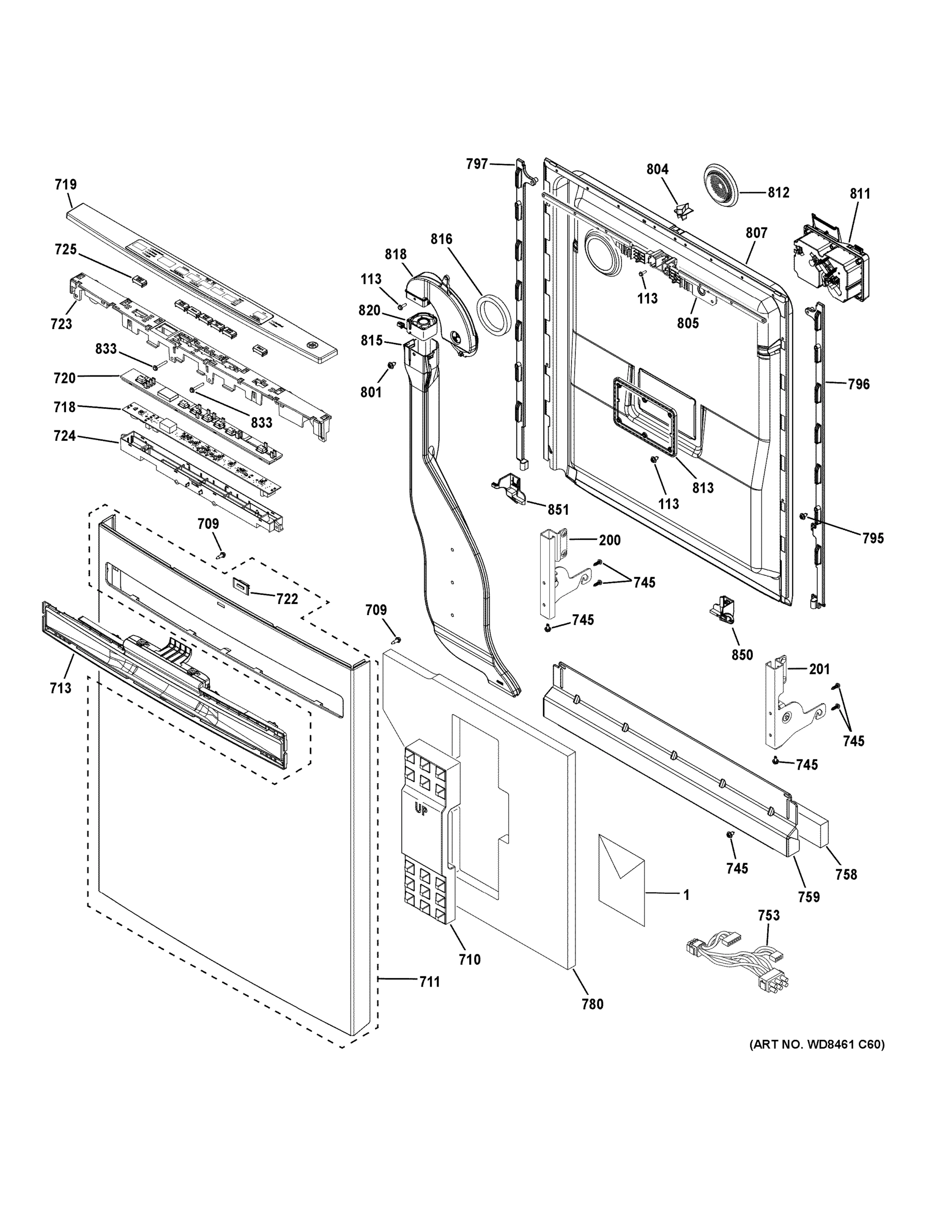 ESCUTCHEON & DOOR ASSEMBLY