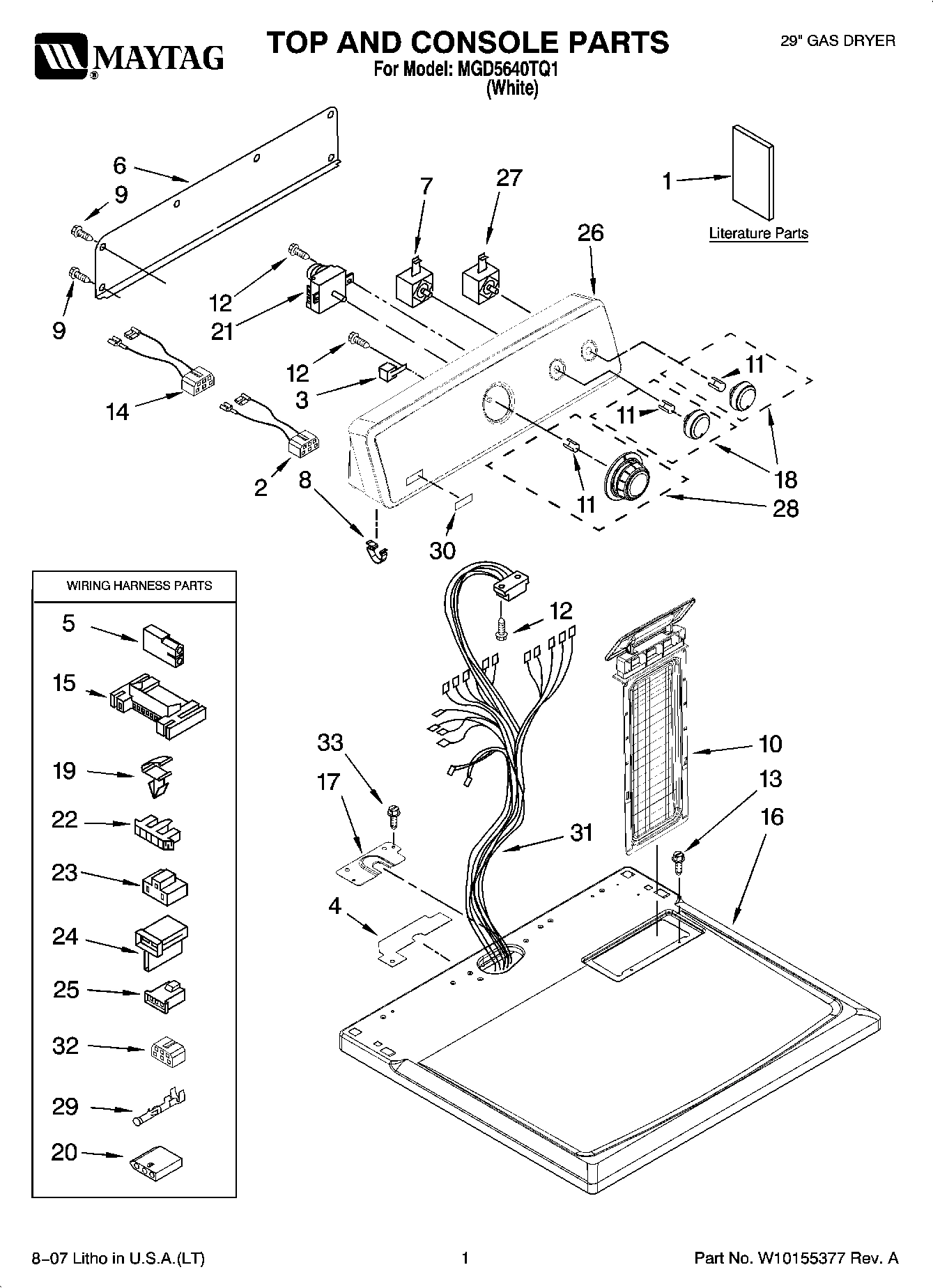 01 - TOP AND CONSOLE PARTS