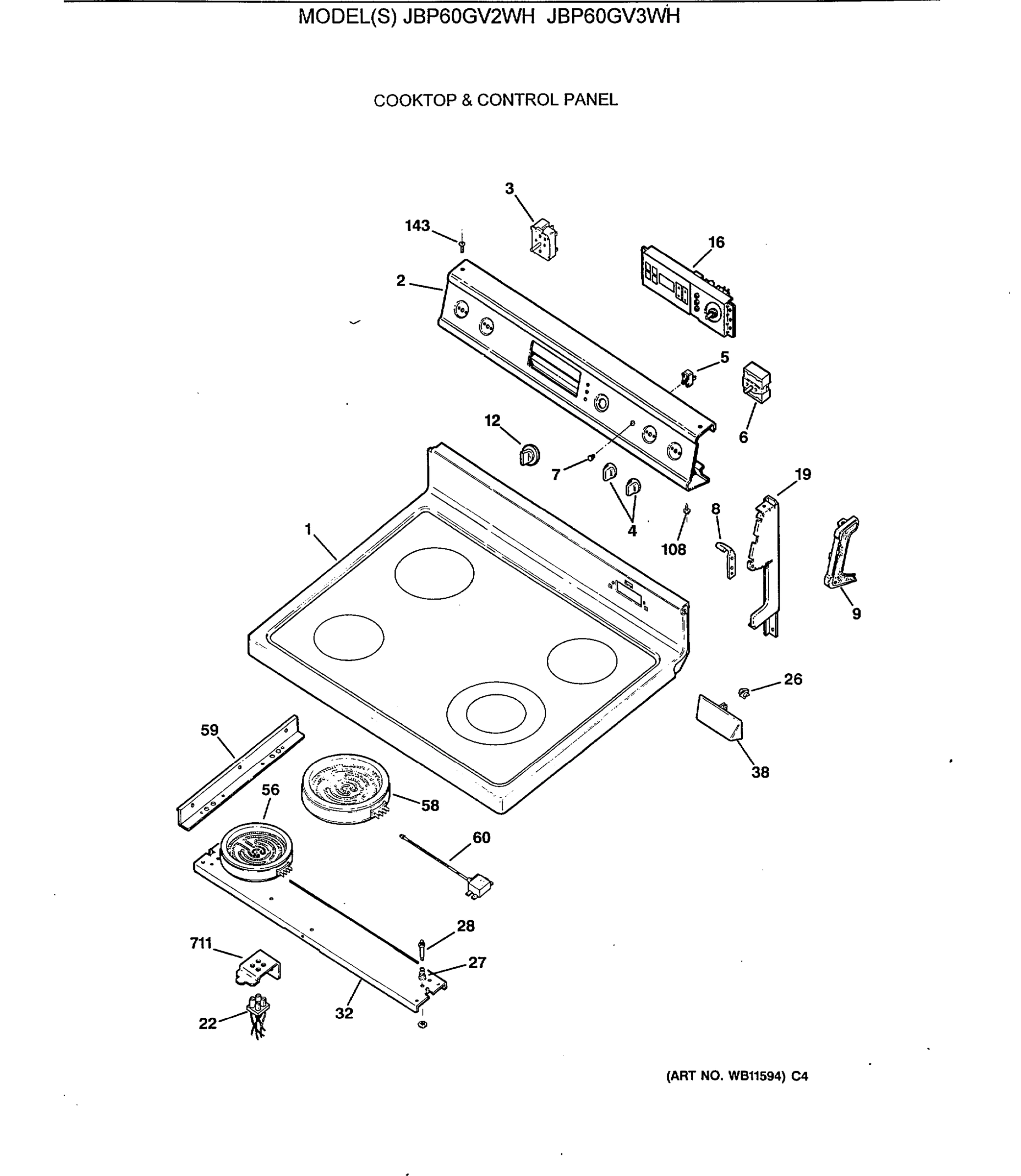 COOKTOP & CONTROL PANEL