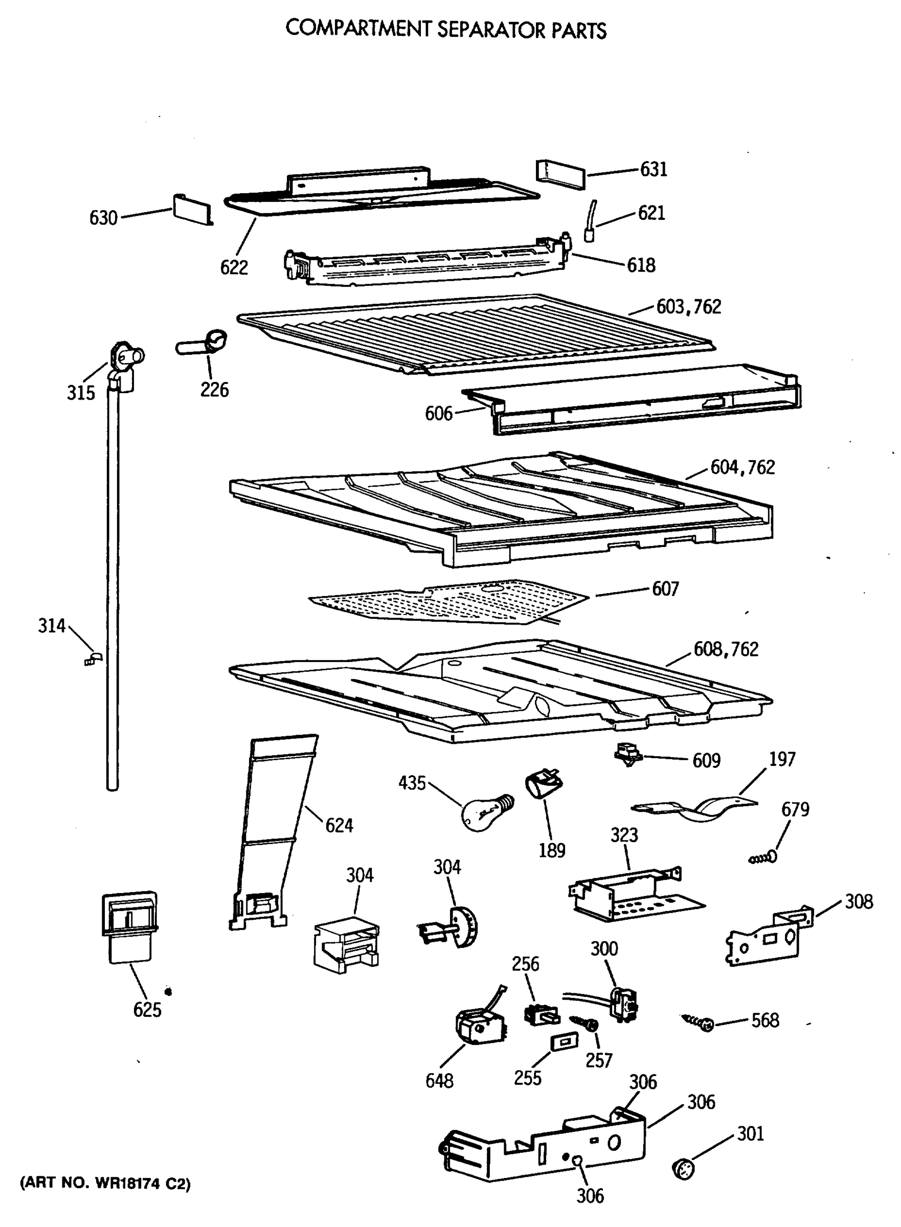 COMPARTMENT SEPARATOR PARTS