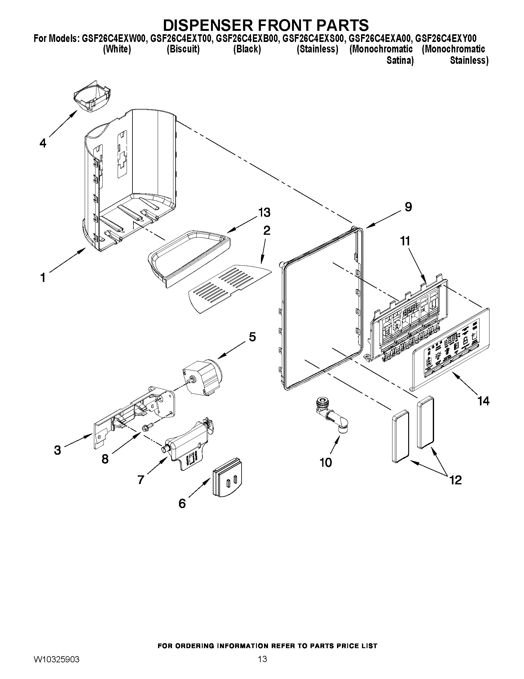 08 - DISPENSER FRONT PARTS