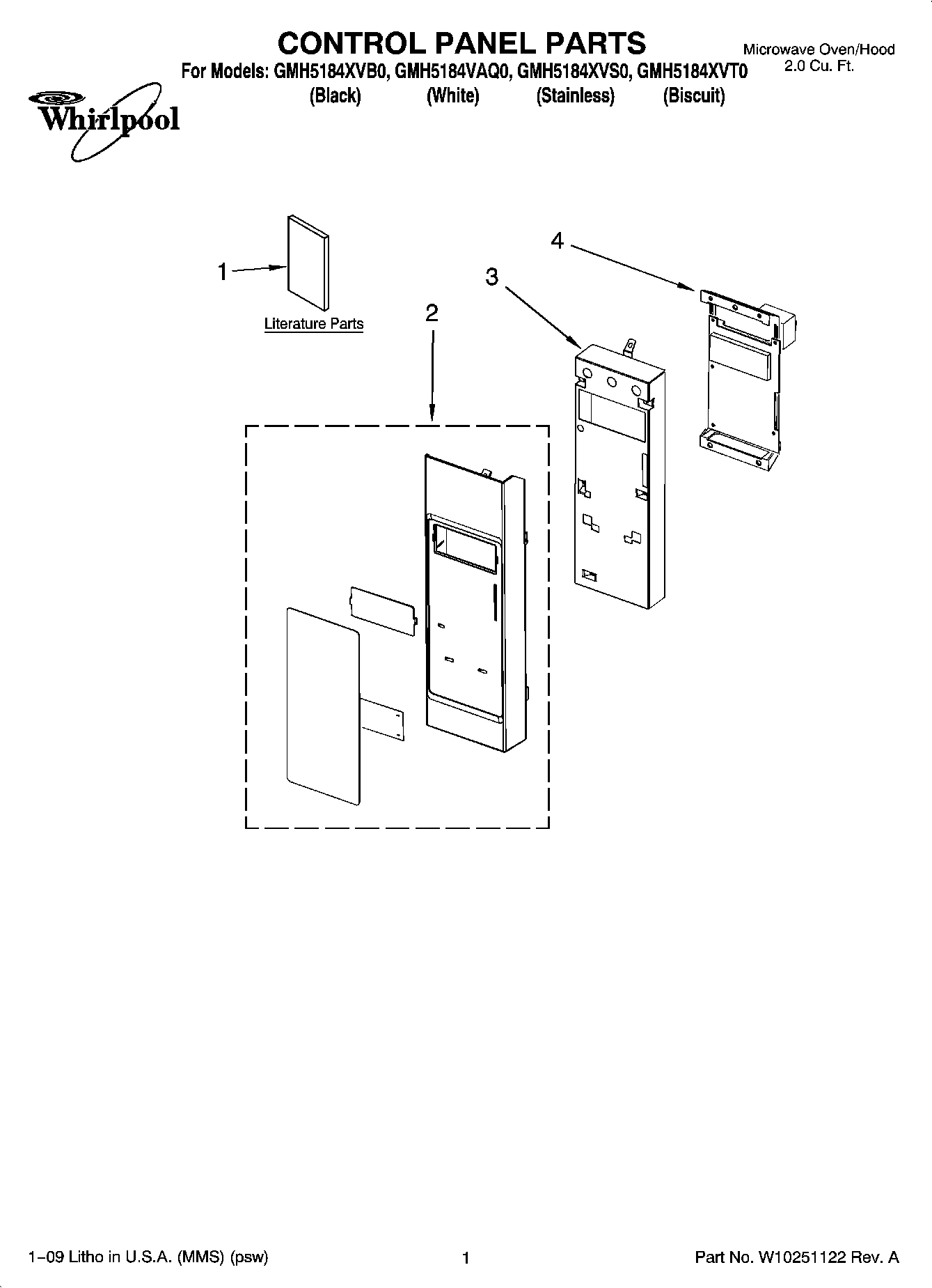 01 - CONTROL PANEL PARTS