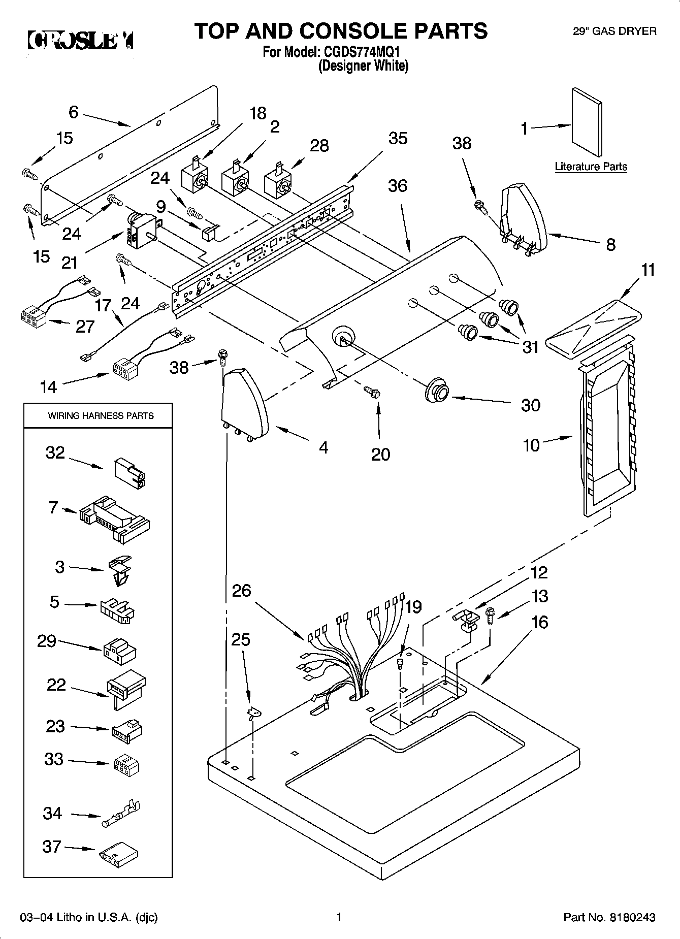 01 - TOP AND CONSOLE PARTS