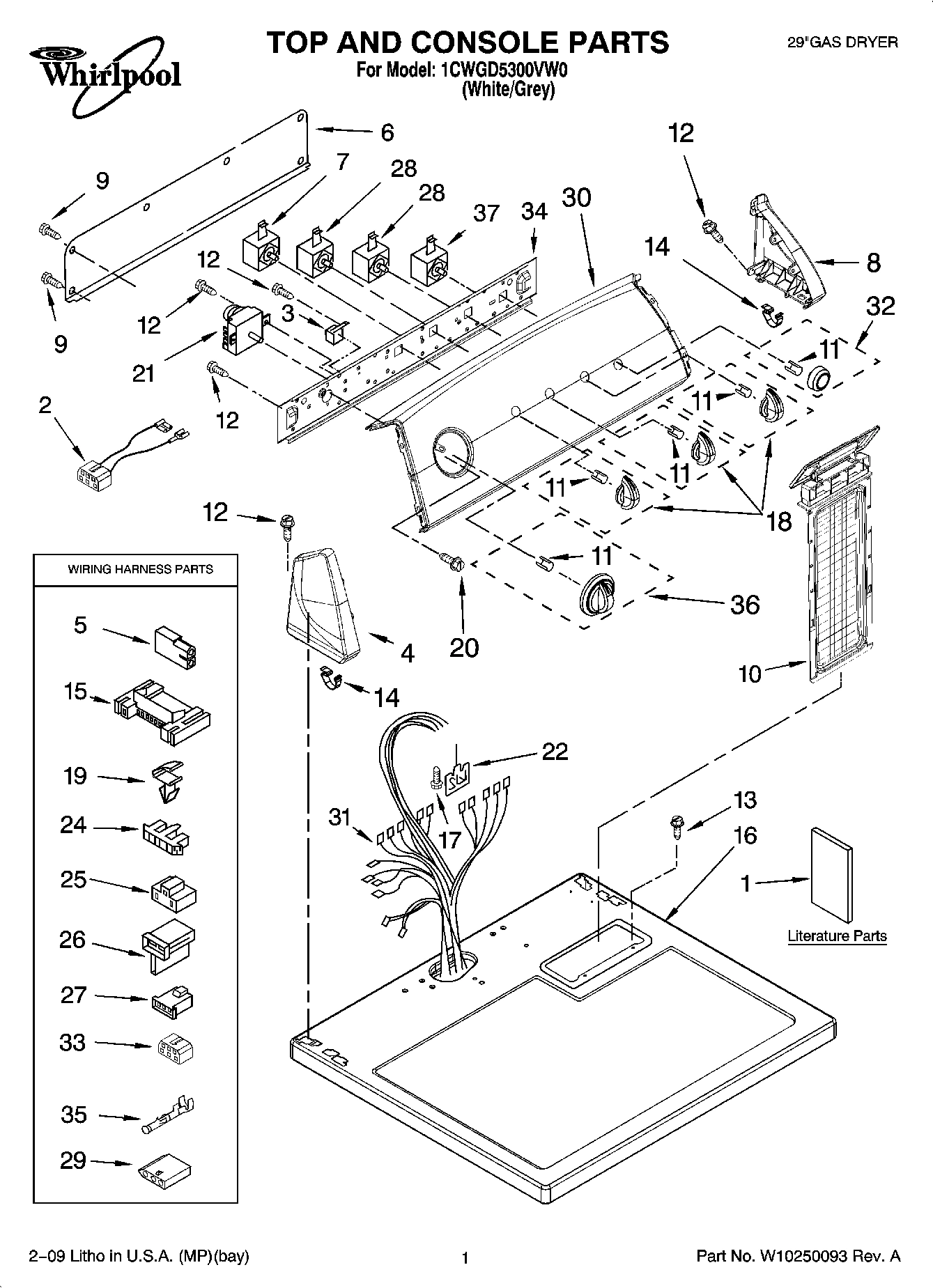 01 - TOP AND CONSOLE PARTS