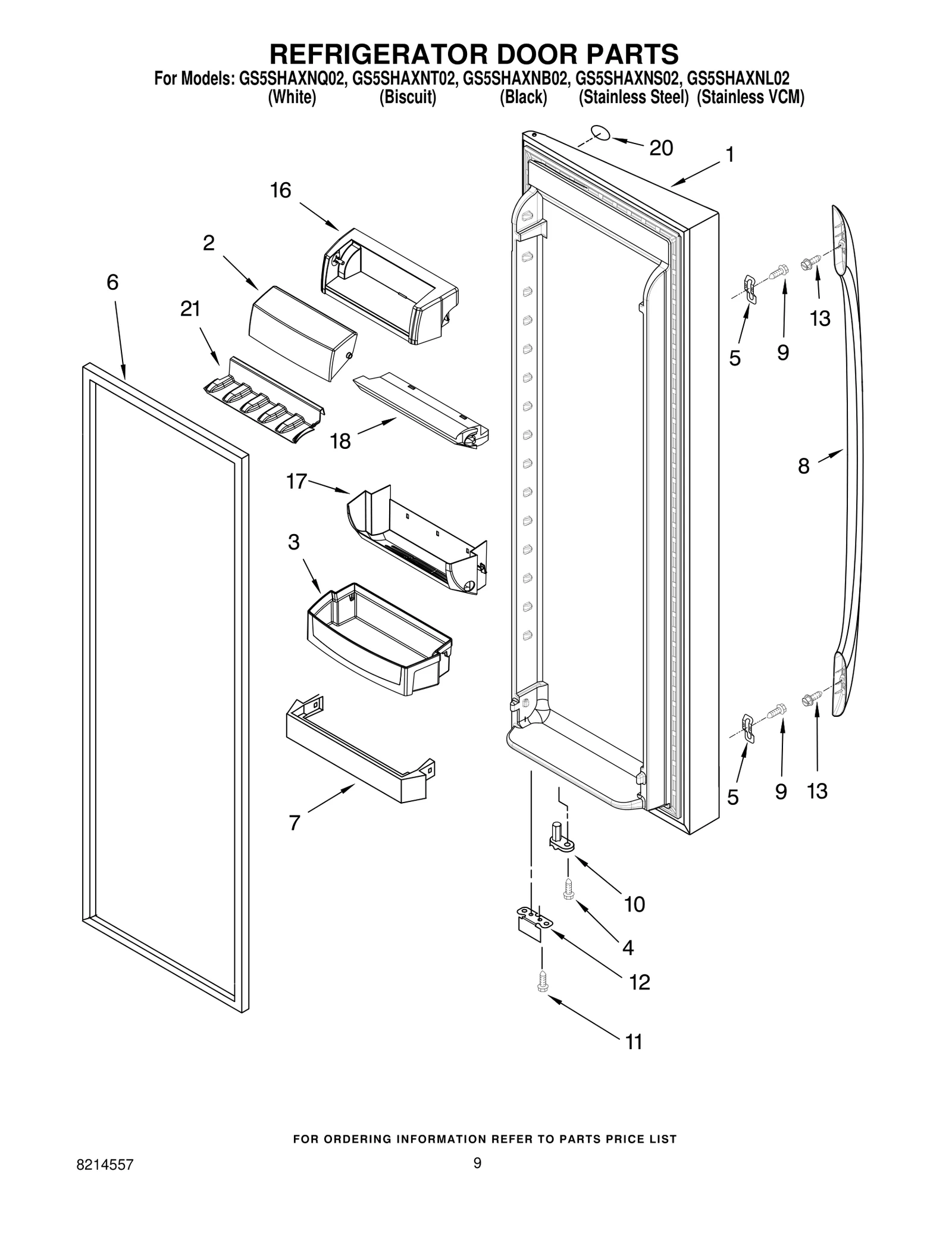 REFRIGERATOR DOOR PARTS