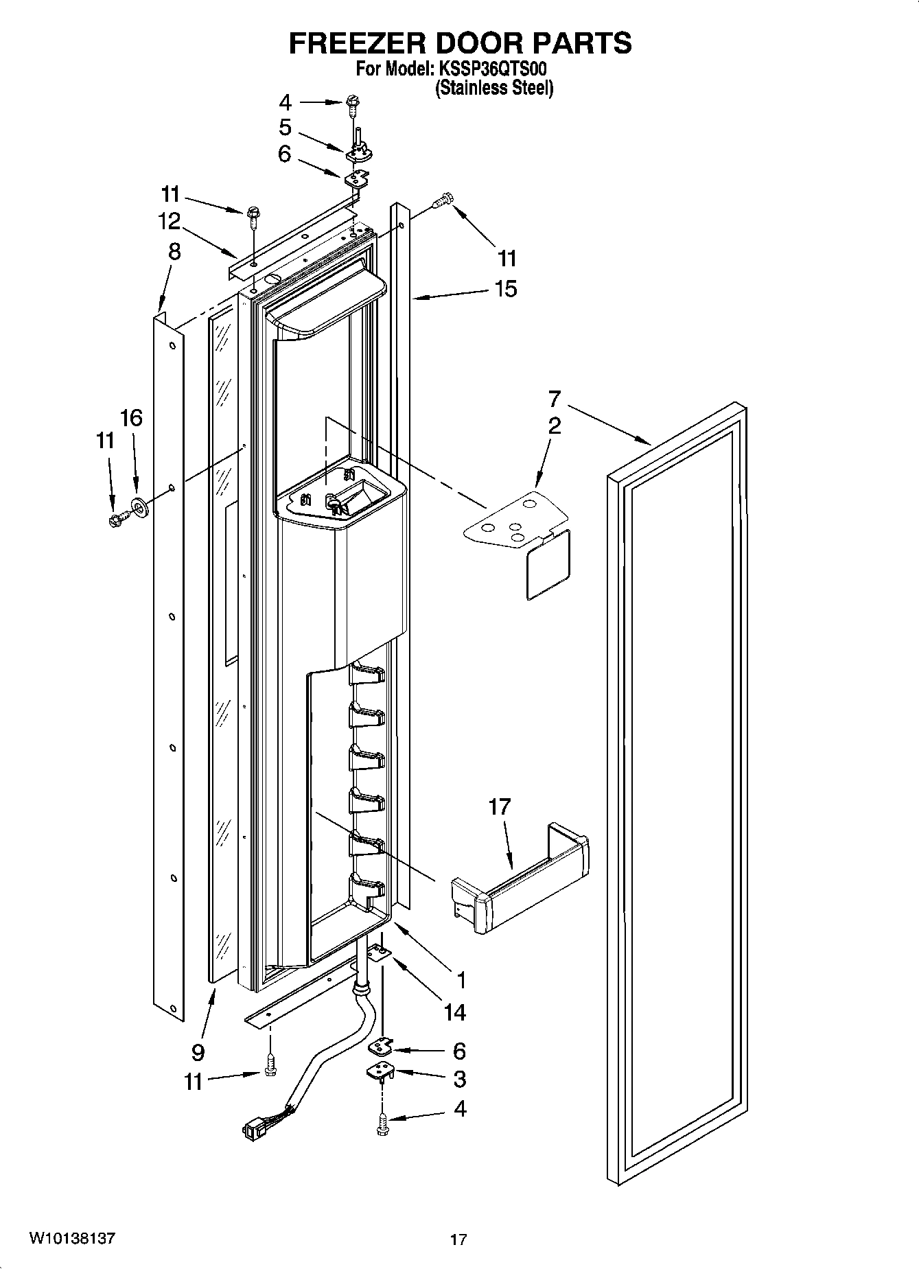11 - FREEZER DOOR PARTS