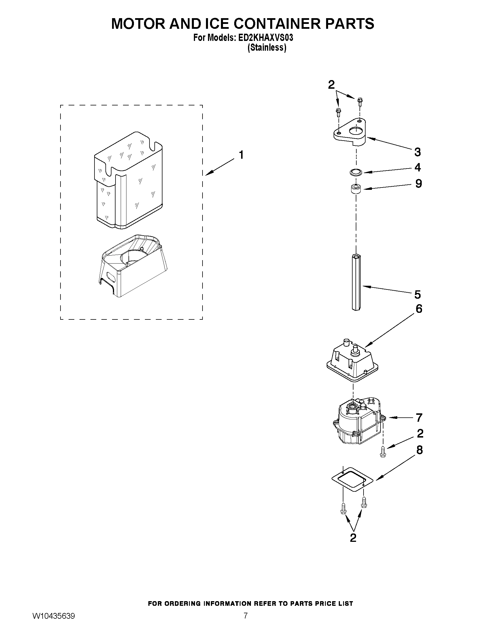 05 - MOTOR AND ICE CONTAINER PARTS