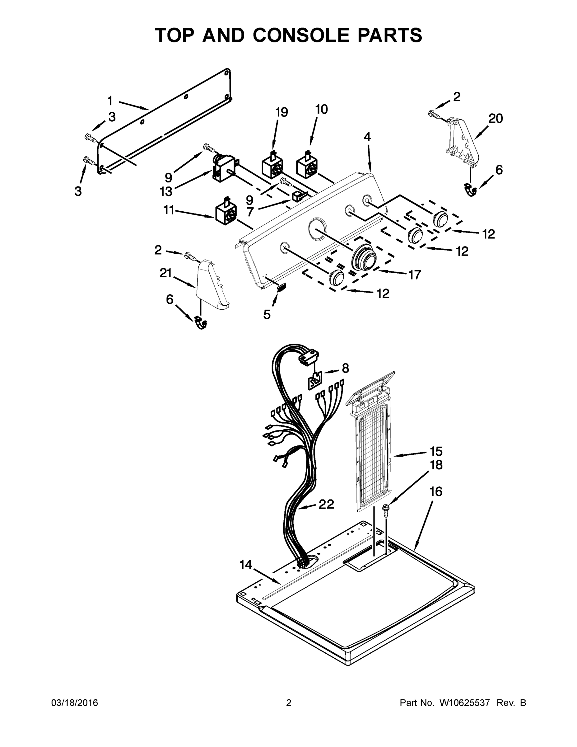 02 - TOP AND CONSOLE PARTS