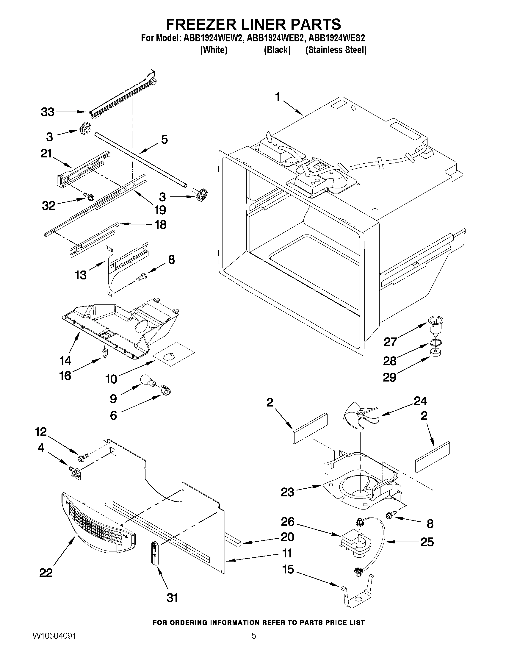 03 - FREEZER LINER PARTS