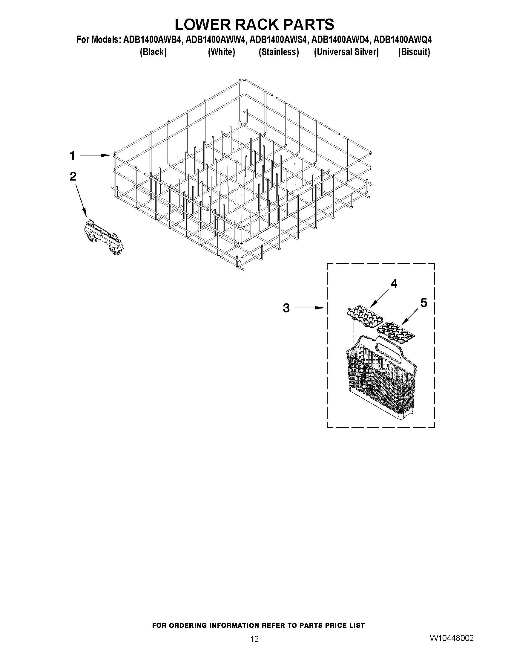 10 - LOWER RACK PARTS