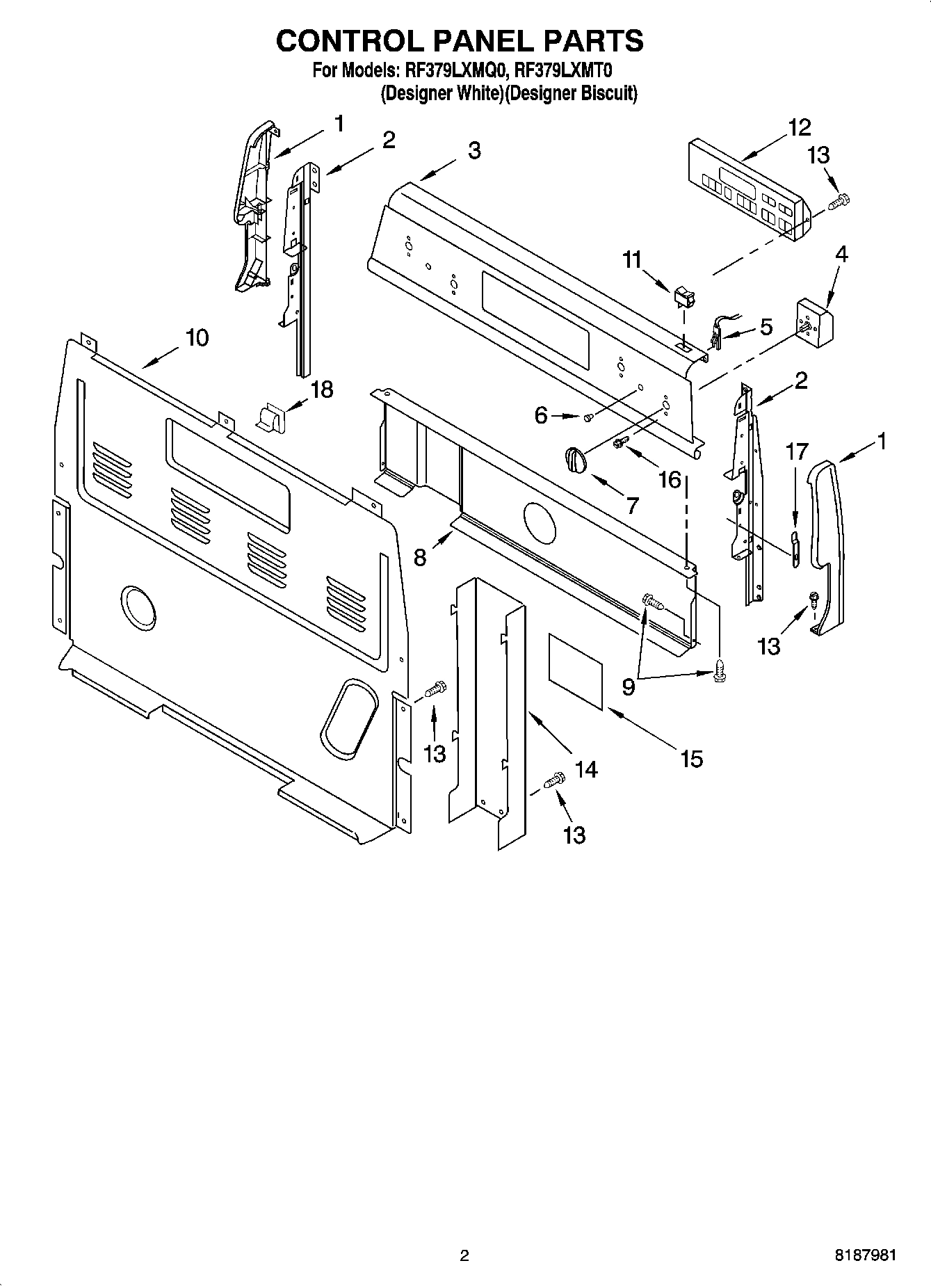 02 - CONTROL PANEL PARTS