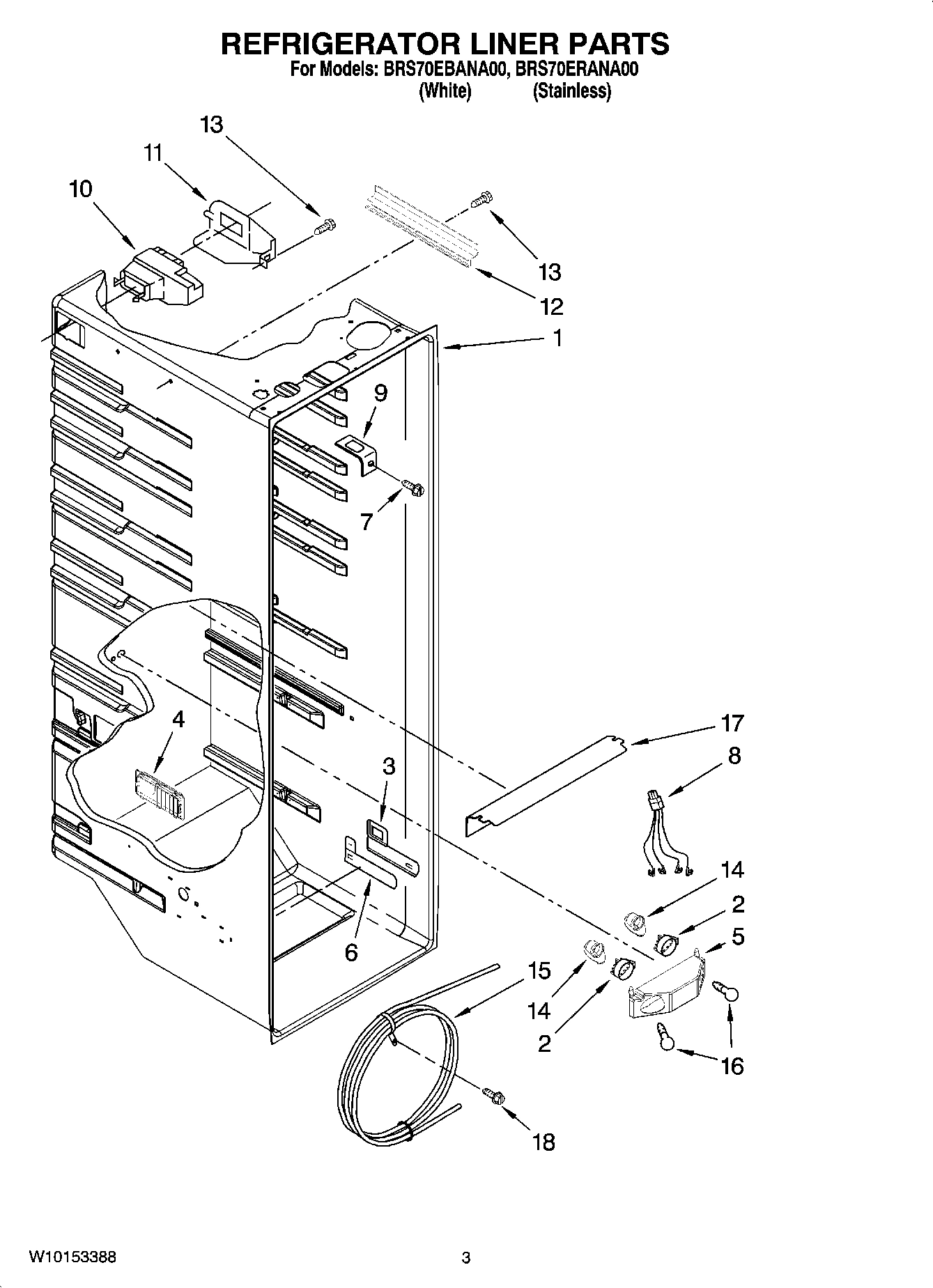 02 - REFRIGERATOR LINER PARTS