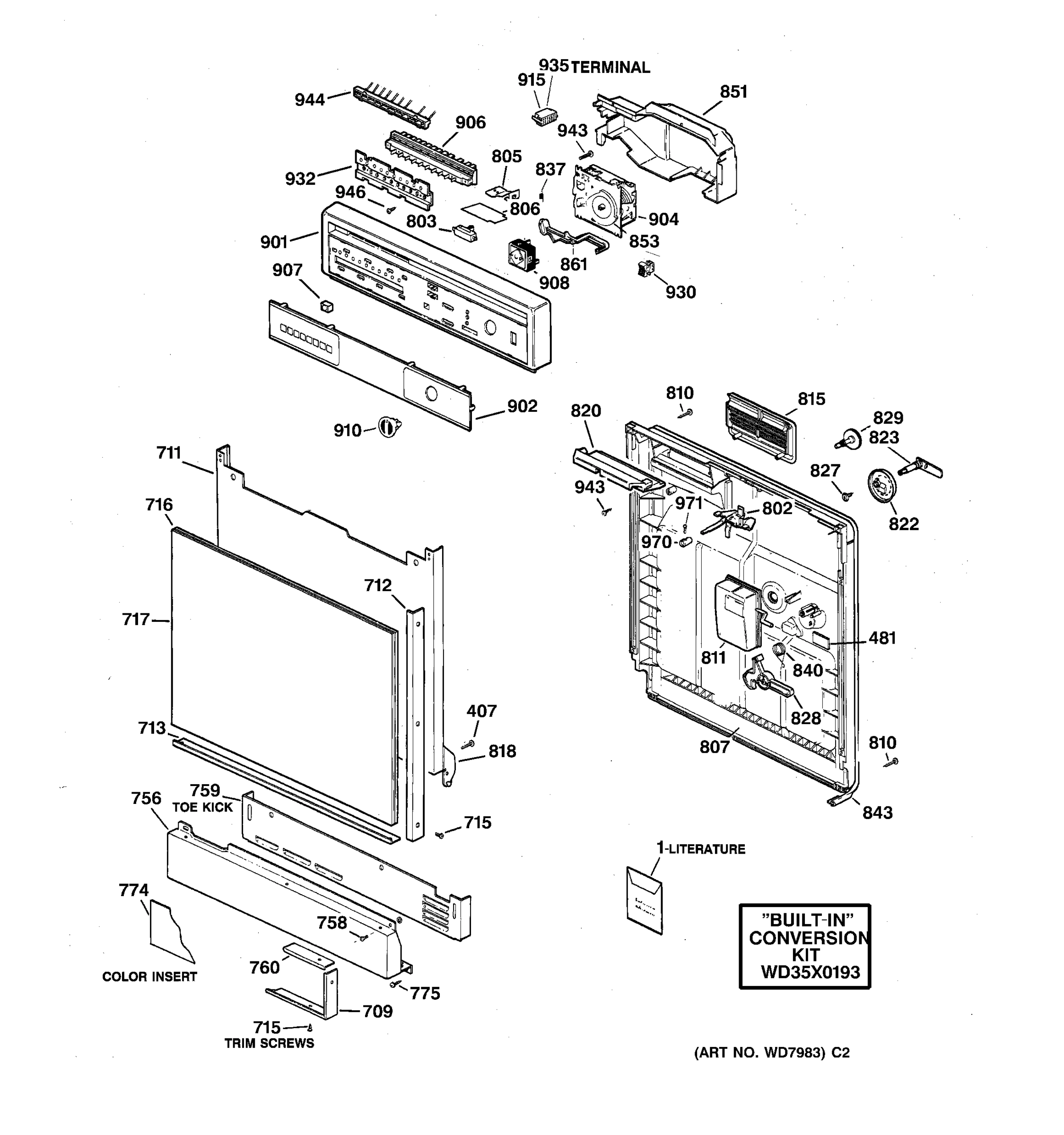 ESCUTCHEON & DOOR ASSEMBLY
