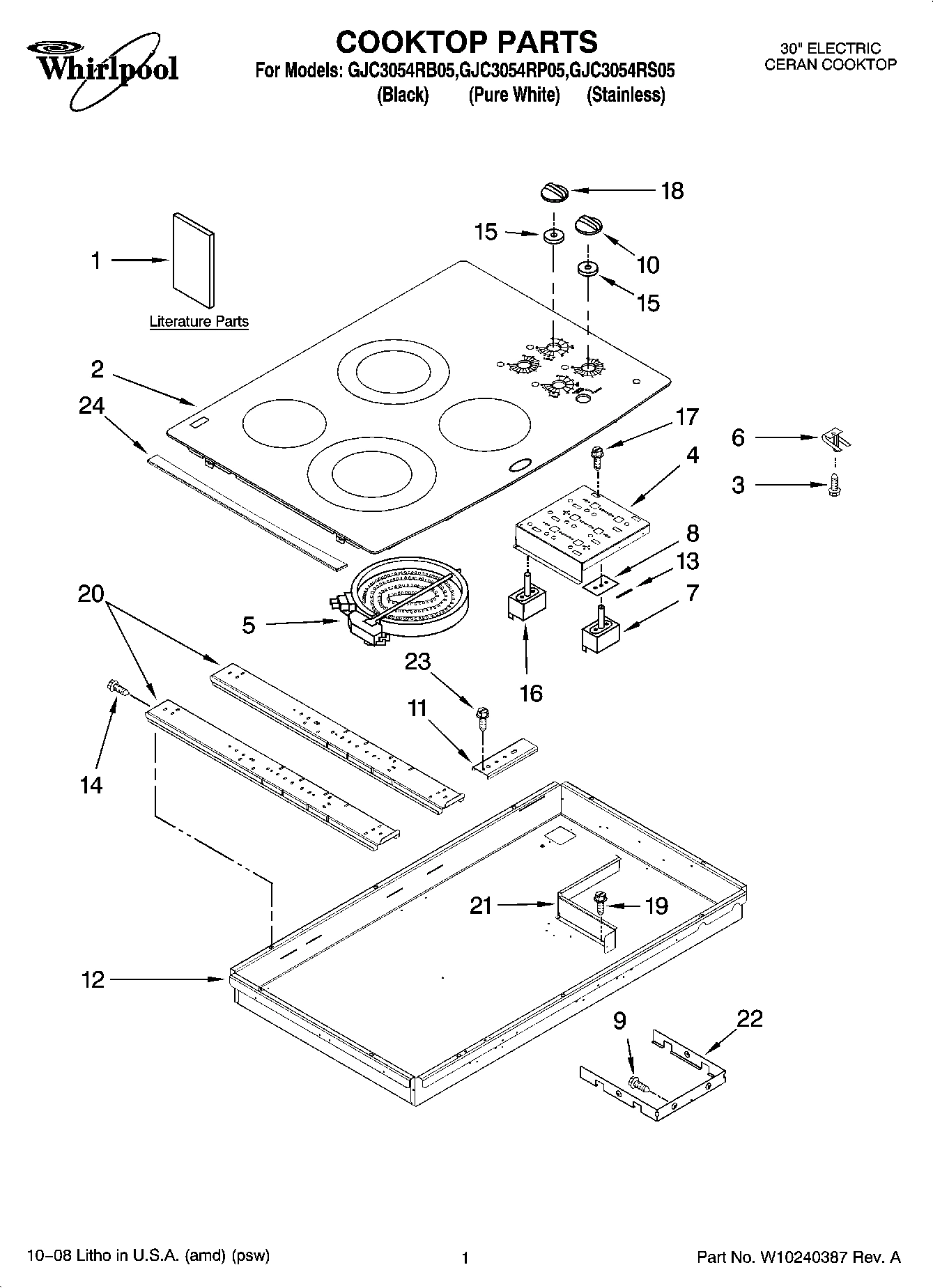 01 - COOKTOP PARTS, OPTIONAL PARTS
