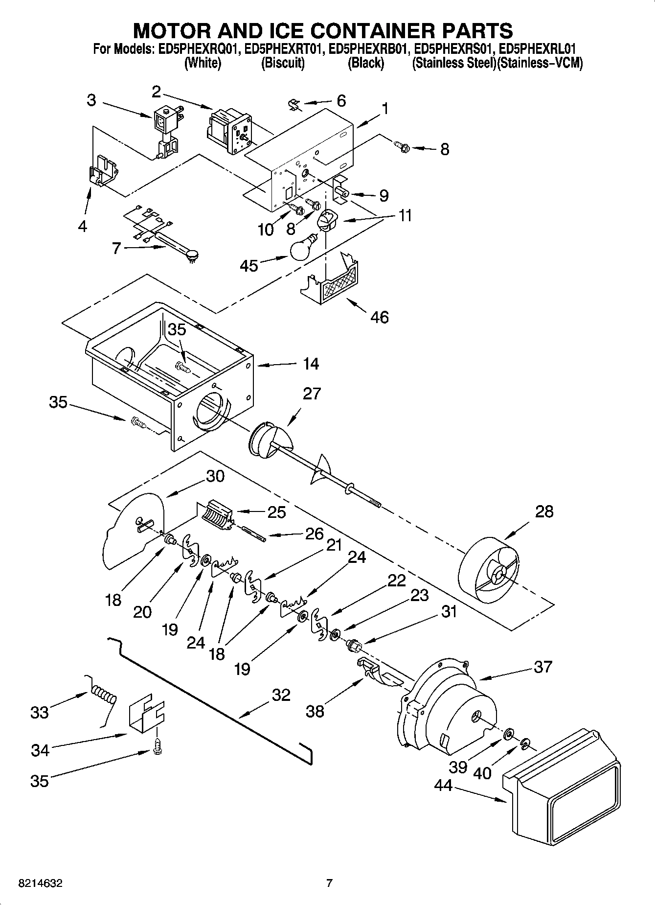 05 - MOTOR AND ICE CONTAINER PARTS