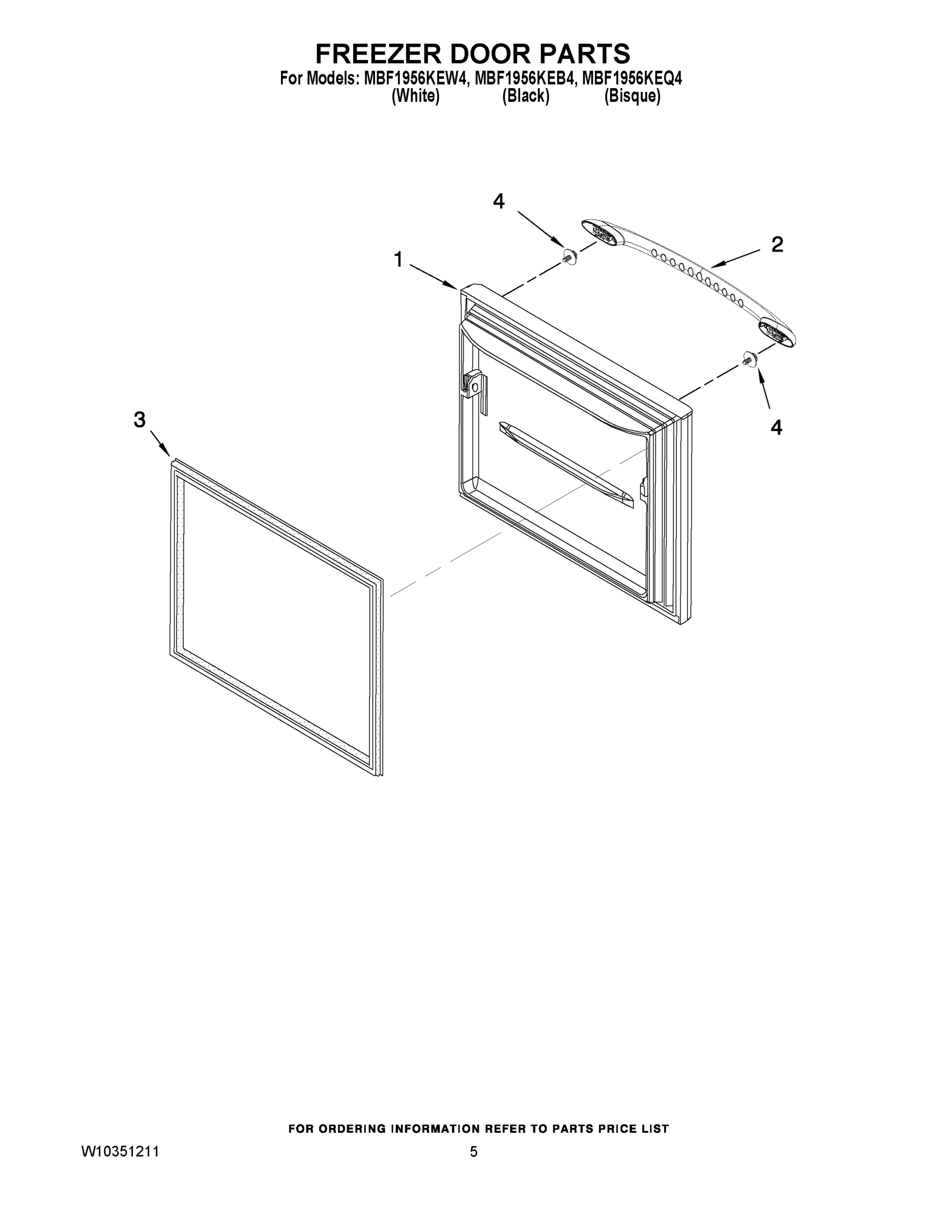 03 - FREEZER DOOR PARTS