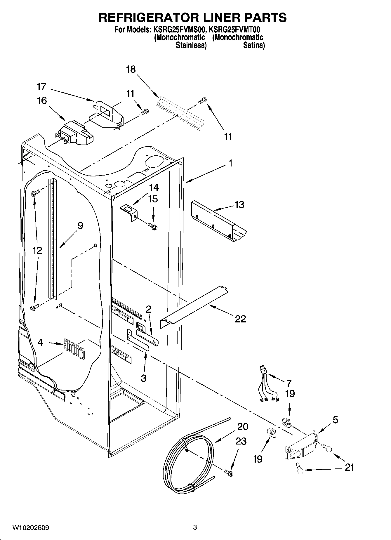 02 - REFRIGERATOR LINER PARTS