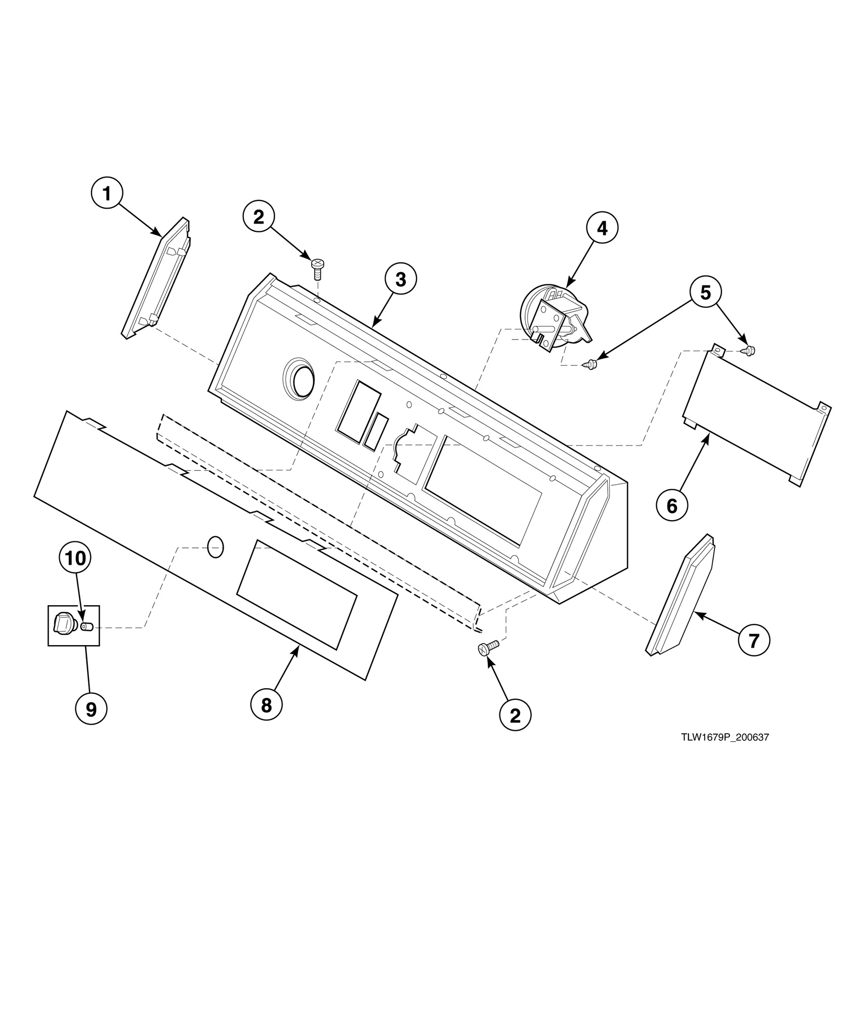 Graphic Panel, Control Hood and Controls (Drawing 1 of 9)