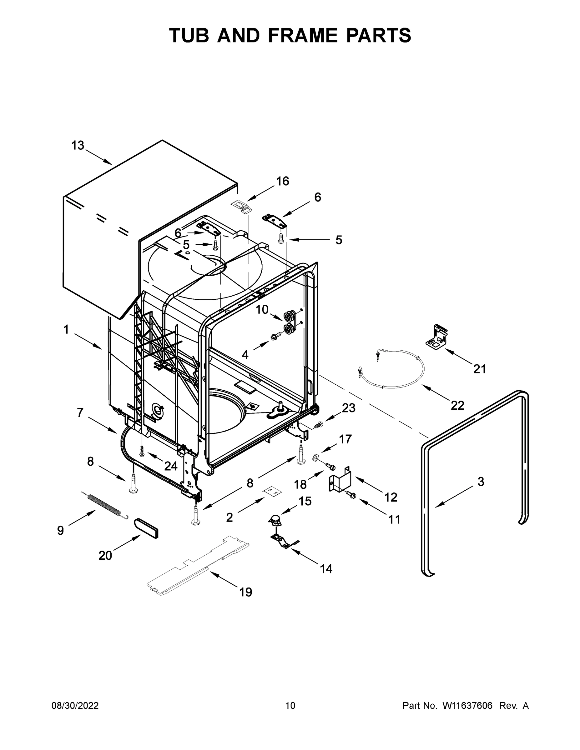 06 - TUB AND FRAME PARTS